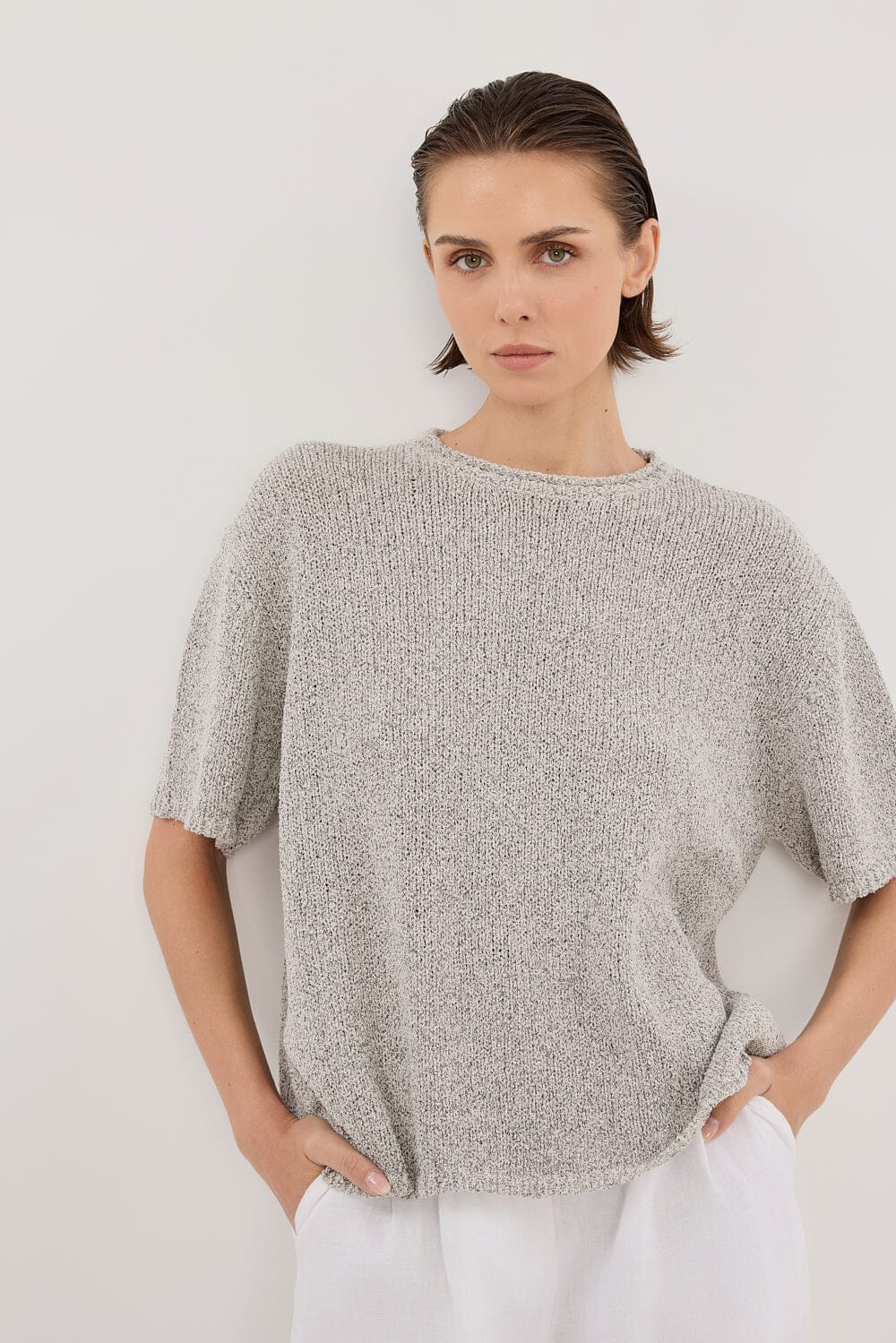 ERIN SILVER MARLE BOXY KNIT TEE - Image 5