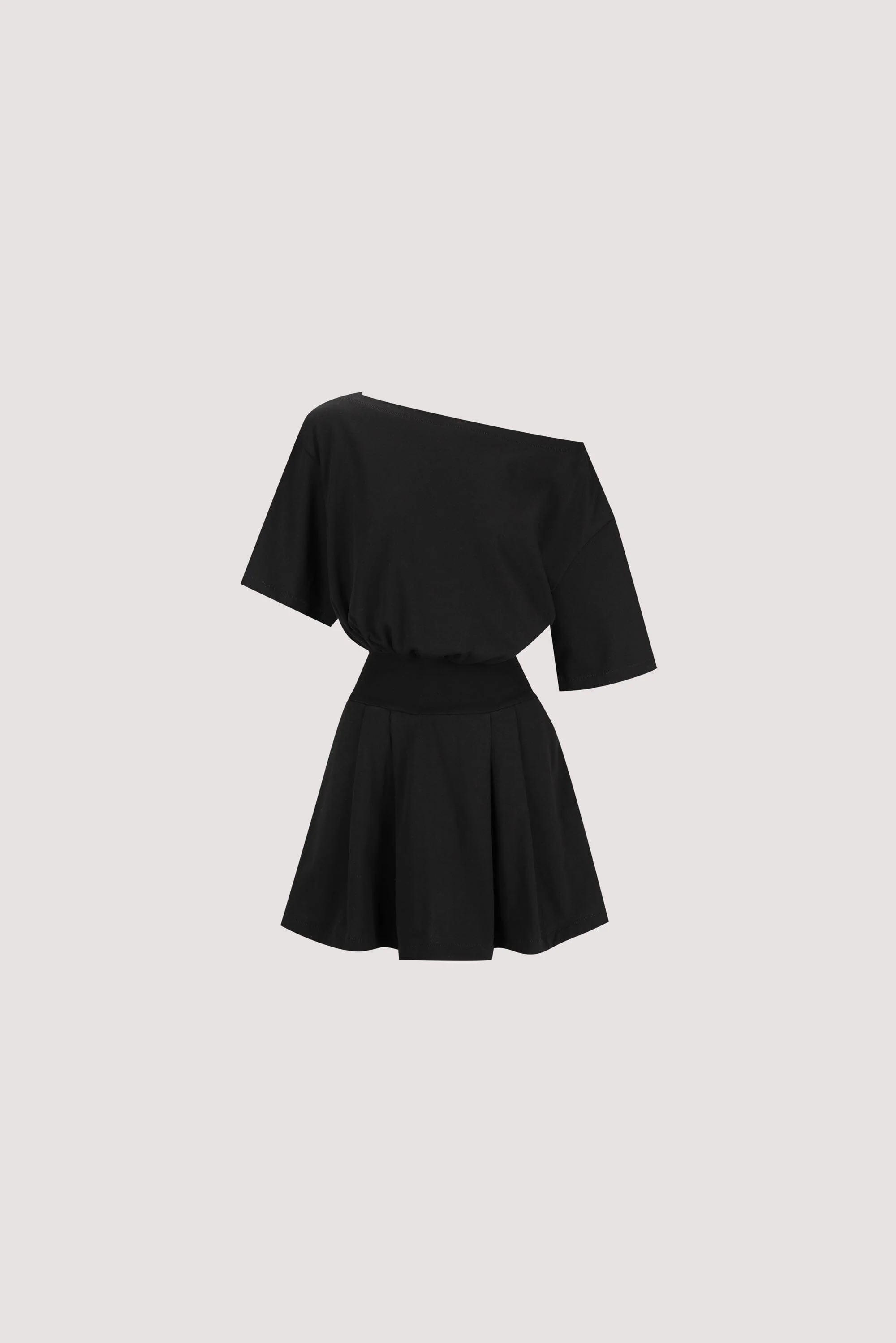 ESME BLACK ASYM MINI DRESS - Image 6