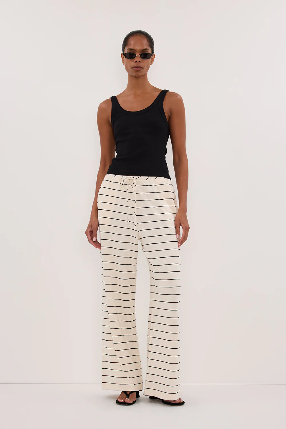 ESME OFF WHITE STRIPE PANT - Image 5