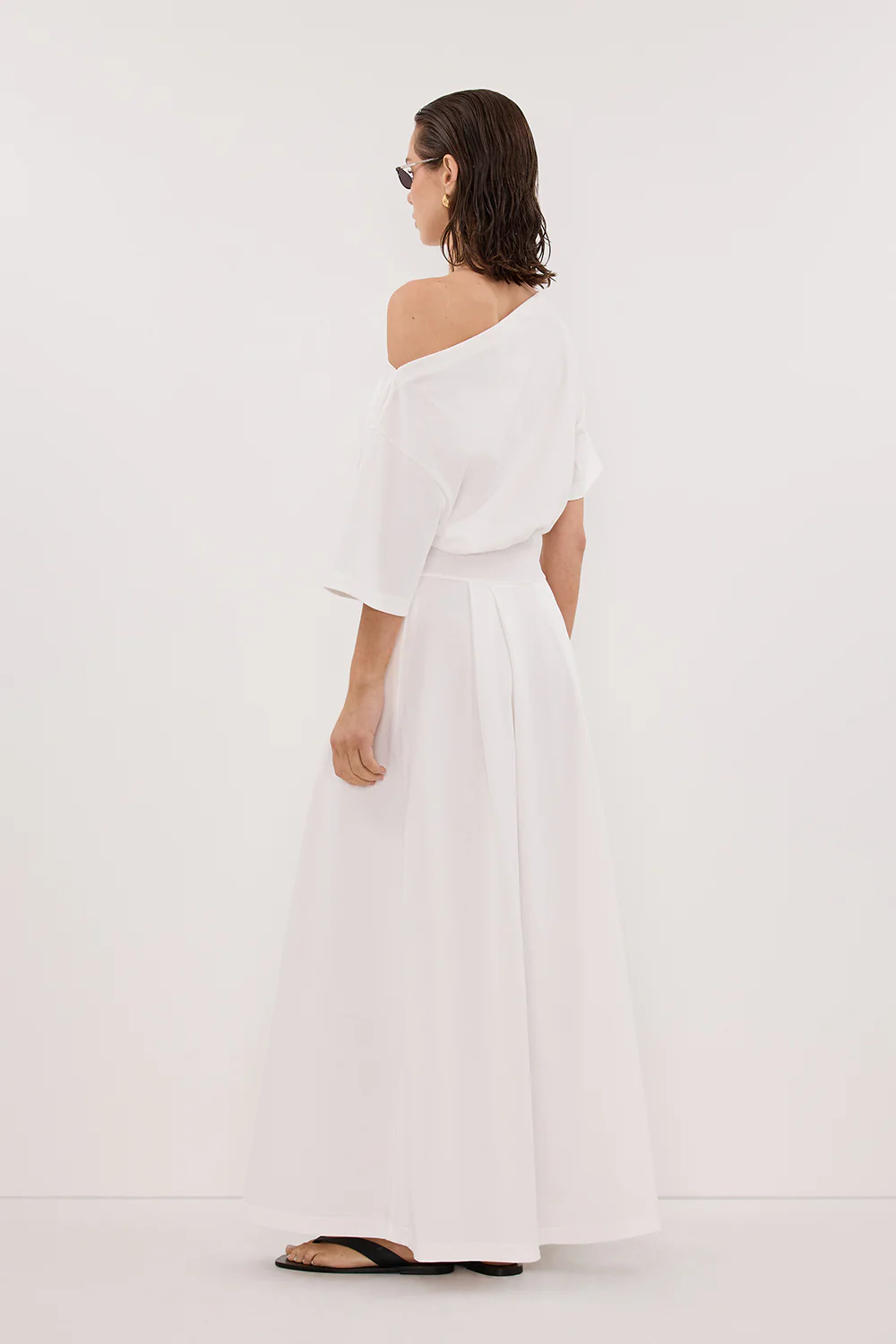 ESME WHITE ASYM MAXI DRESS - Image 4