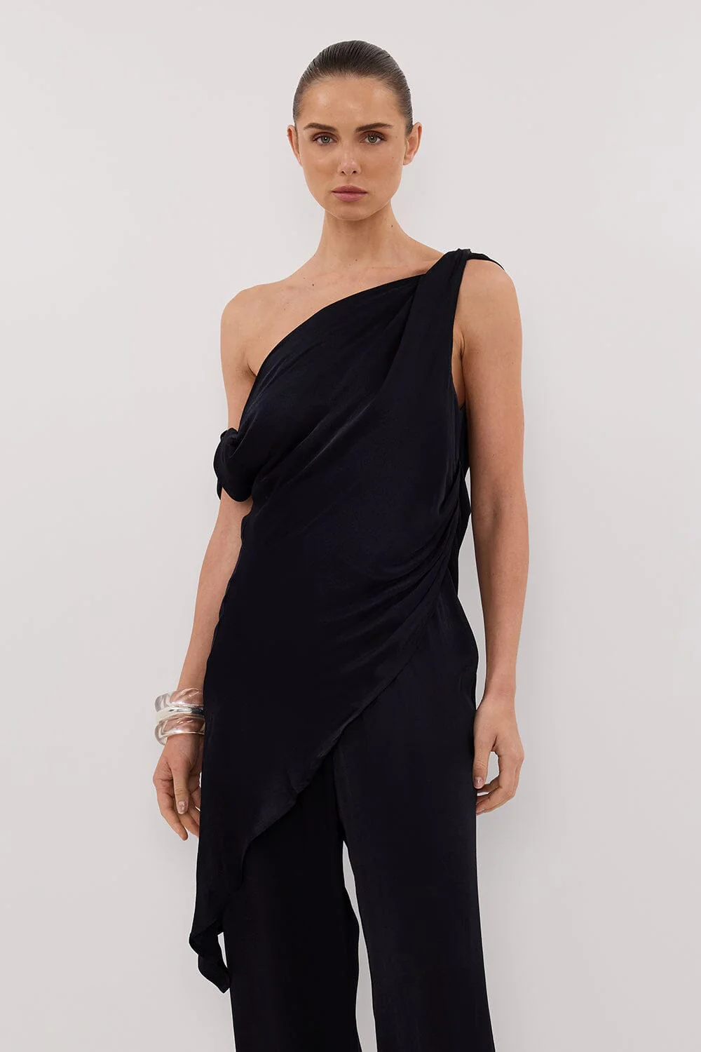 EVE INK ASYM SATIN TOP - Image 2