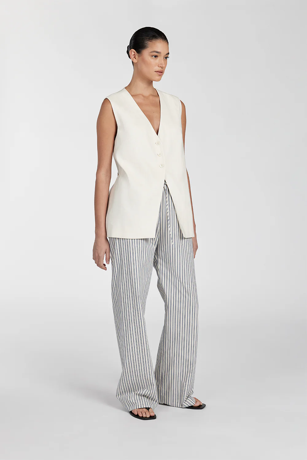 EZRA BLUE STRIPE DRAWSTRING PANT - Image 3