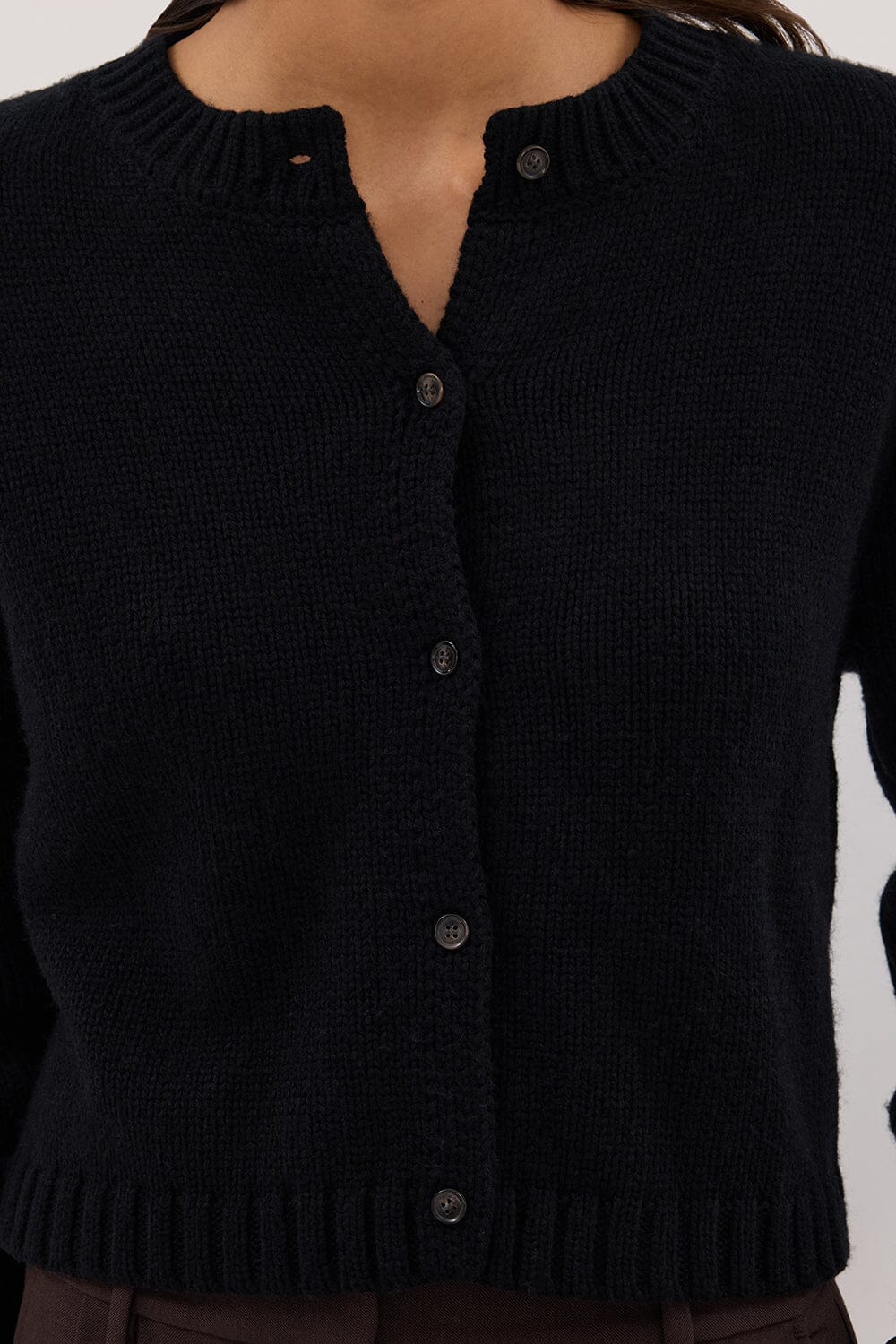 FOSTER BLACK KNIT CARDIGAN - Image 6