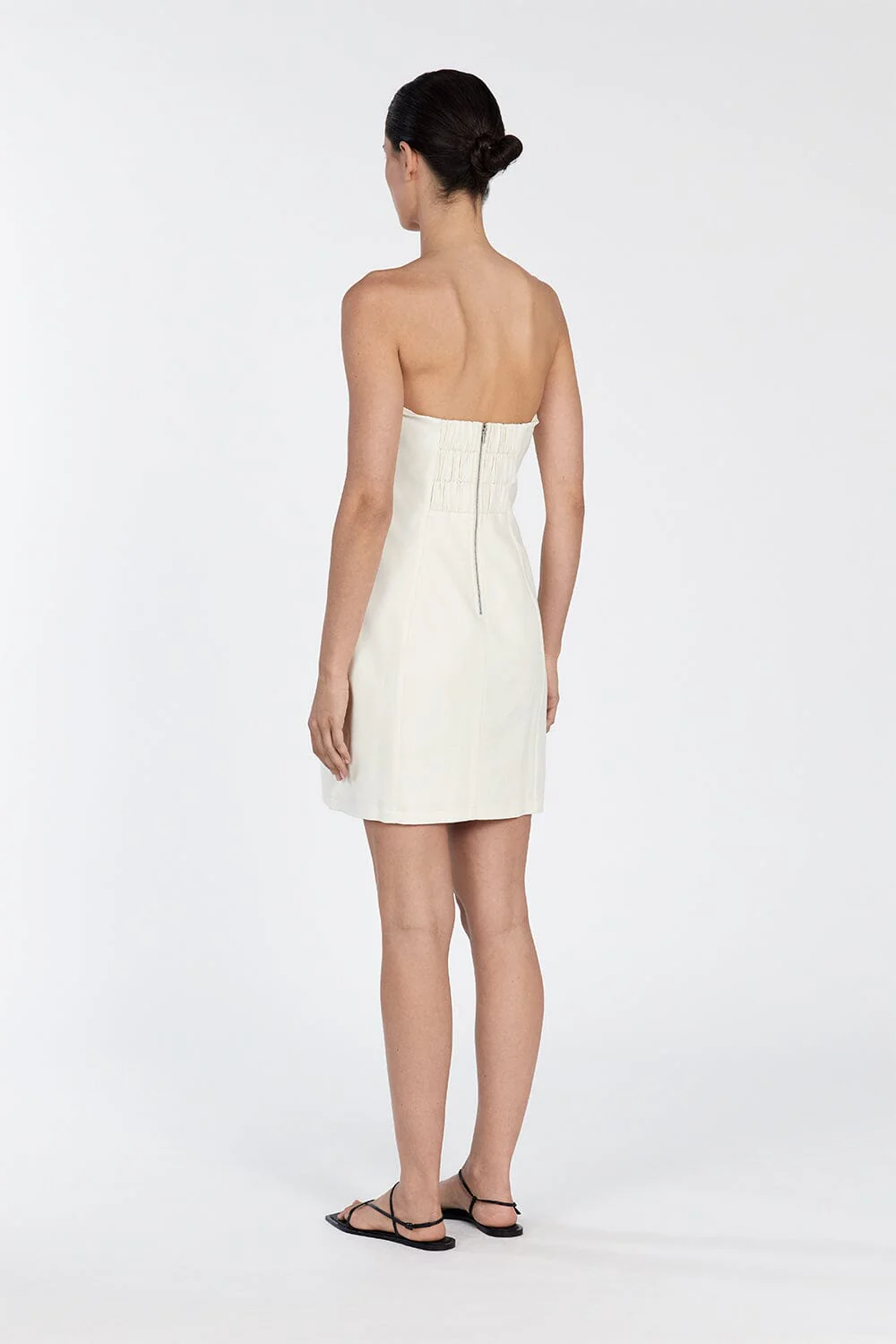 FRANCES CREAM STRAPLESS MINI DRESS - Image 4