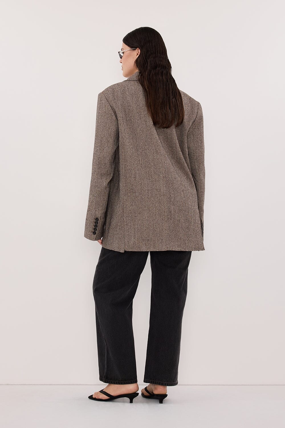 FRANKIE CHOC OVERSIZED TWEED BOYFRIEND BLAZER - Image 7