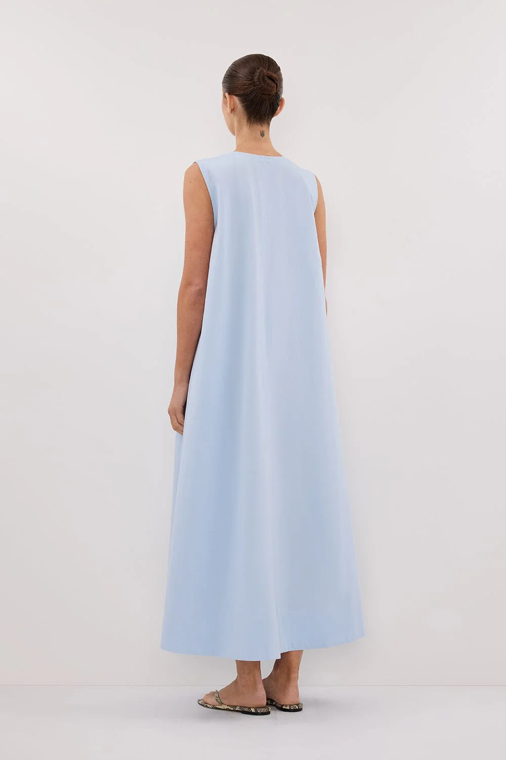 GABBY CORNFLOWER OVERSIZED COTTON MIDI DRESS - Image 4