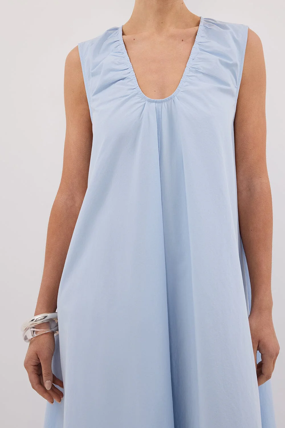 GABBY CORNFLOWER OVERSIZED COTTON MIDI DRESS - Image 5