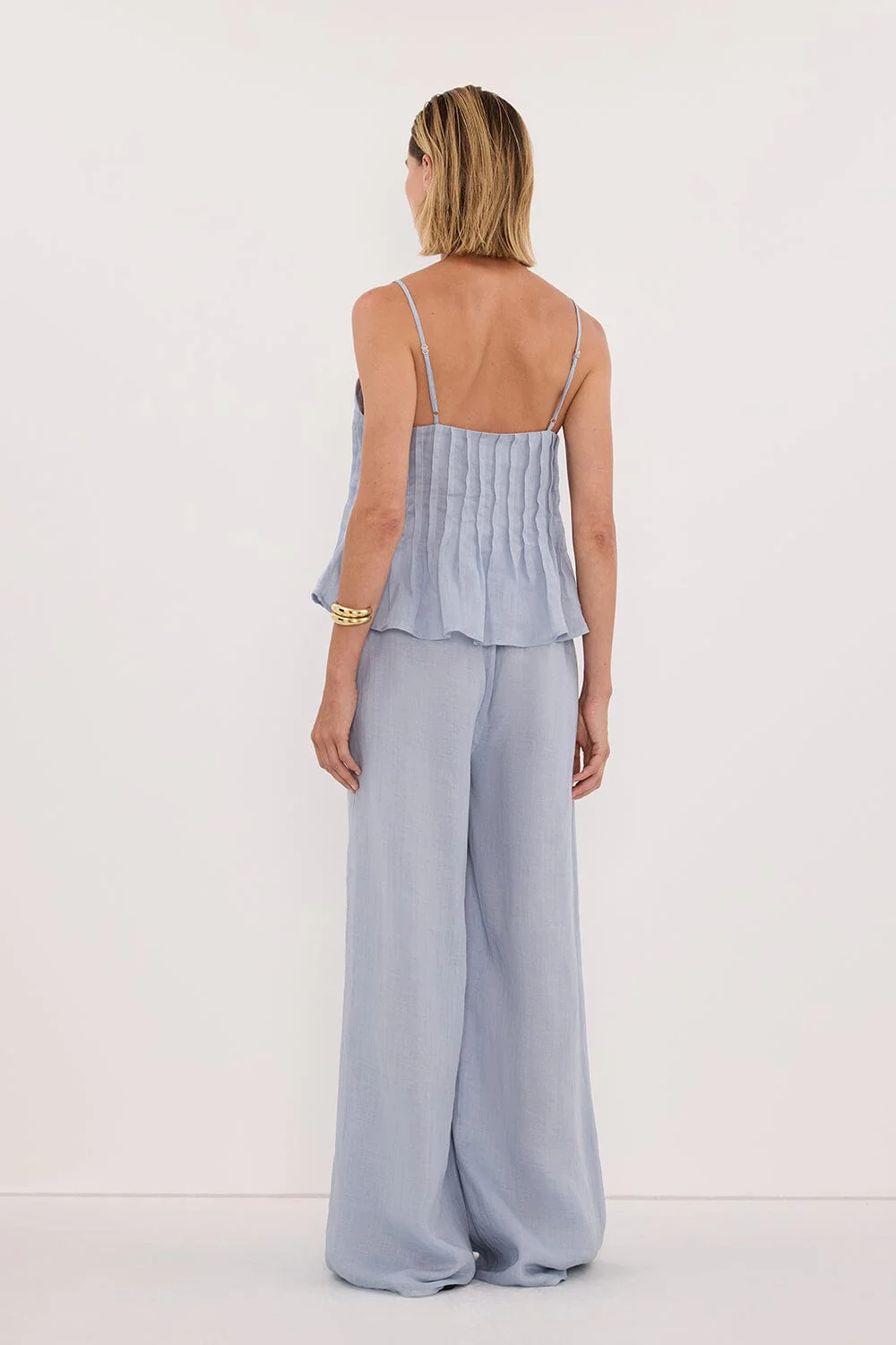 GINNY DUSTY BLUE RAMIE PANT - Image 4