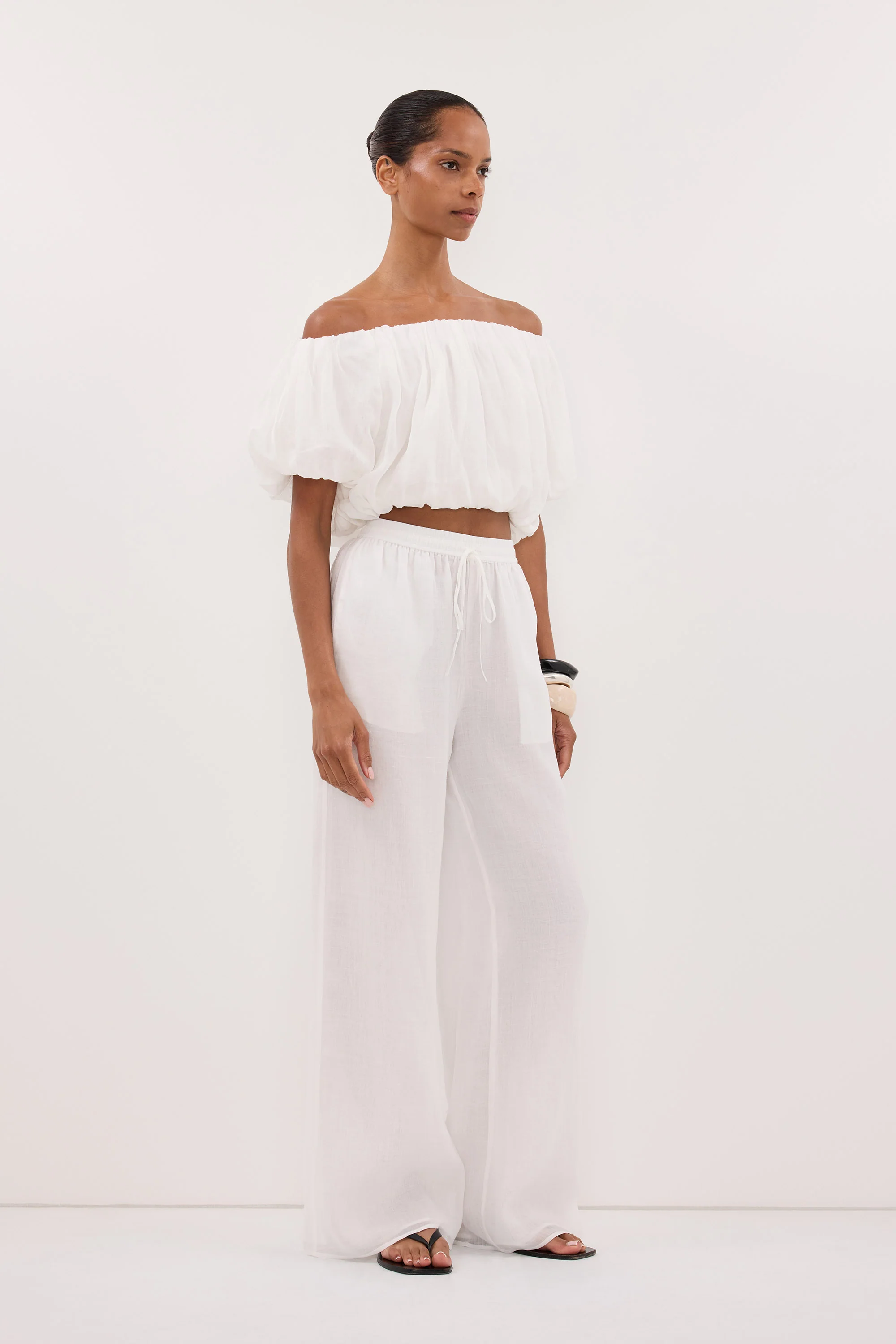 GINNY WHITE RAMIE PANT - Image 3