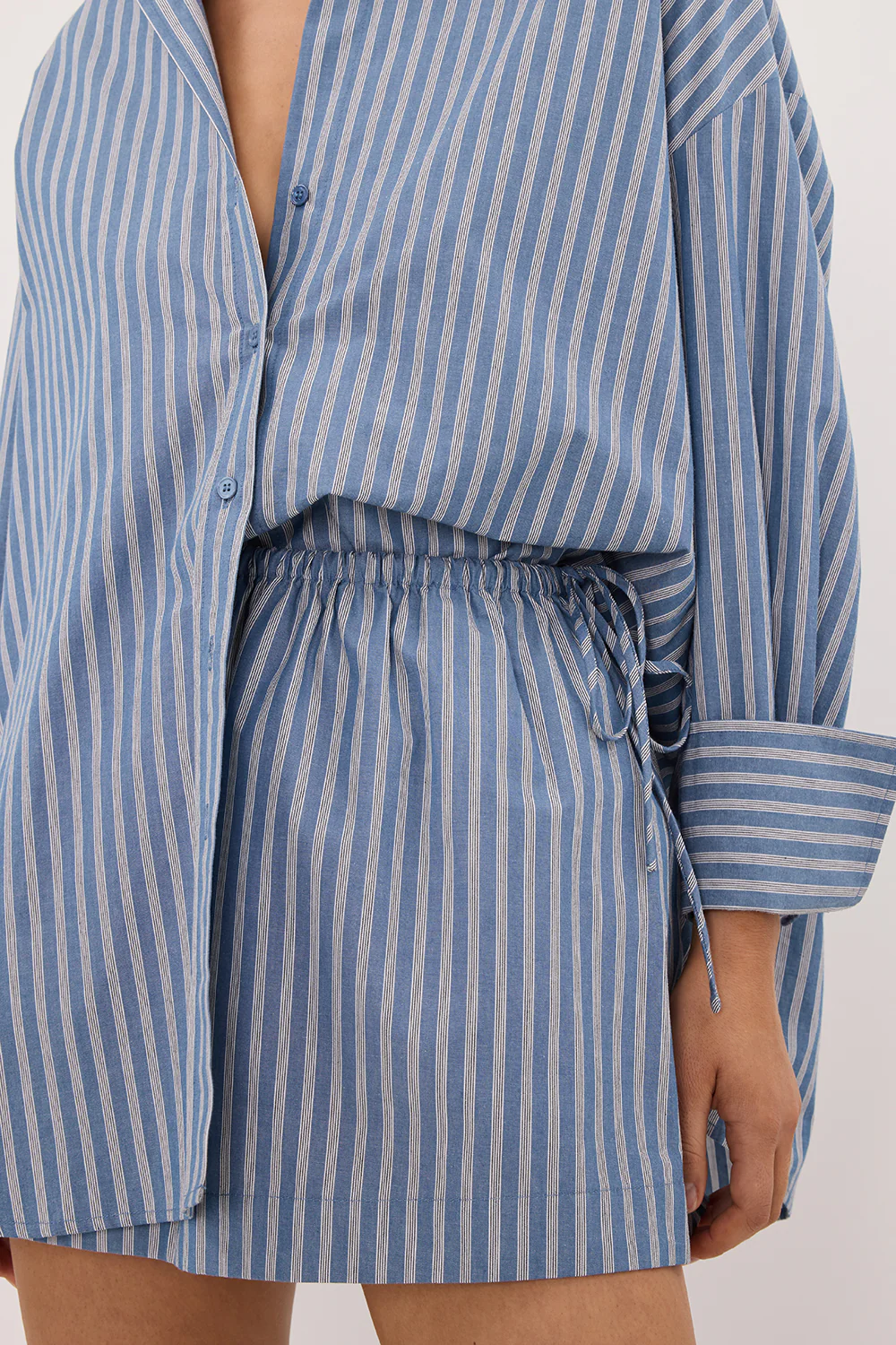 GRACIE BLUE STRIPE MINI SKIRT  - Image 5