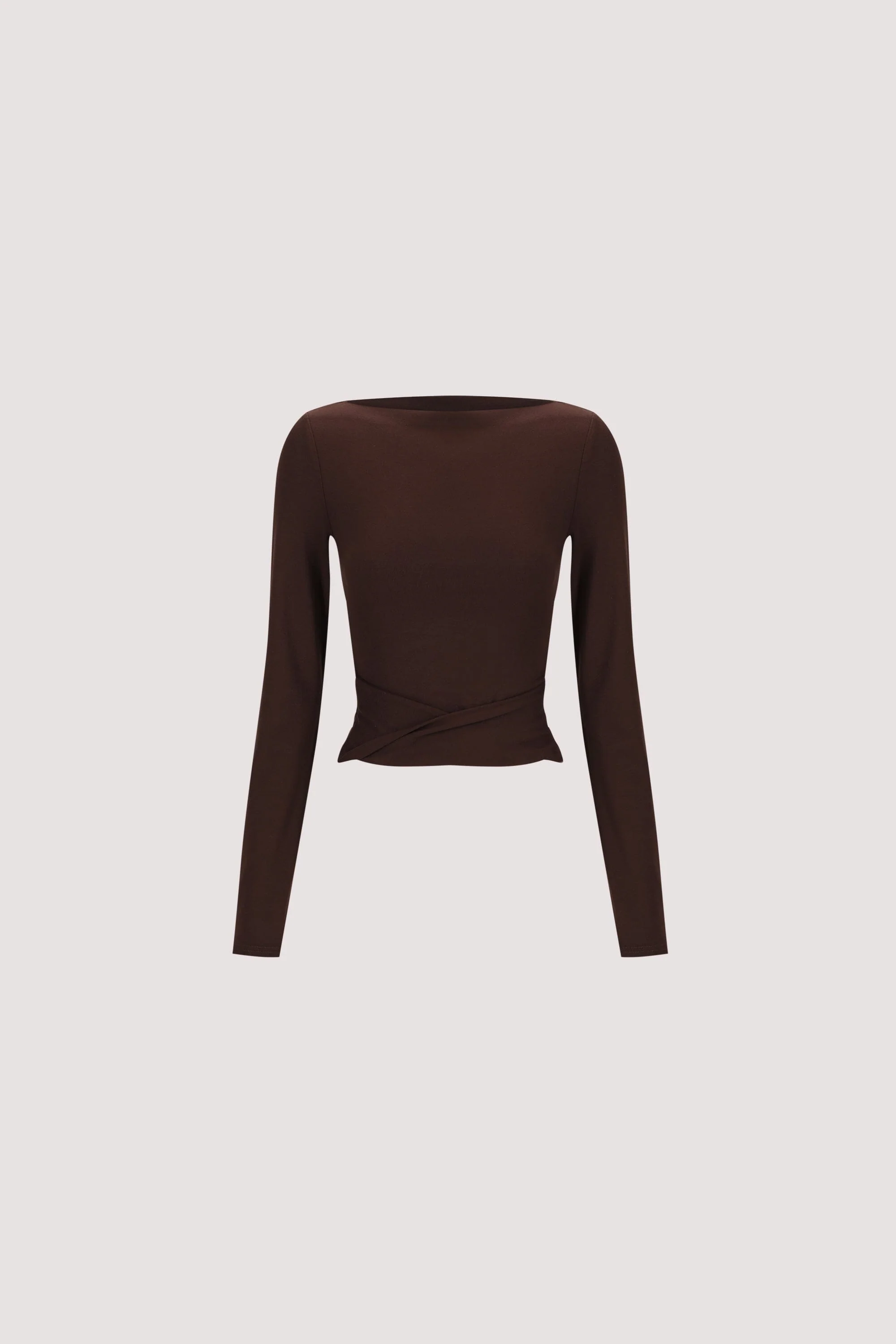 HADLEY CHOC LONG SLEEVE TWIST TOP - Image 6