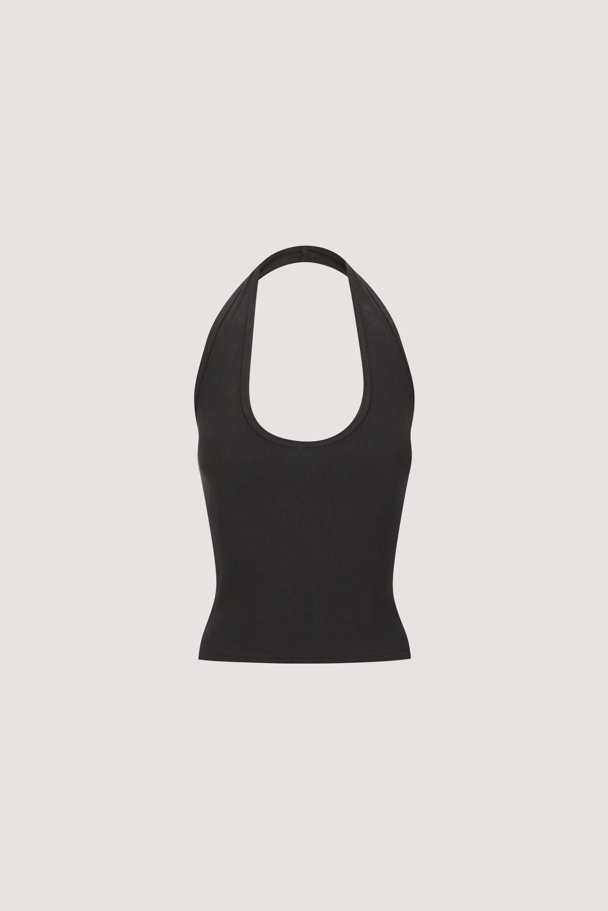 HARLAN BLACK KNIT HALTER TOP - Image 8