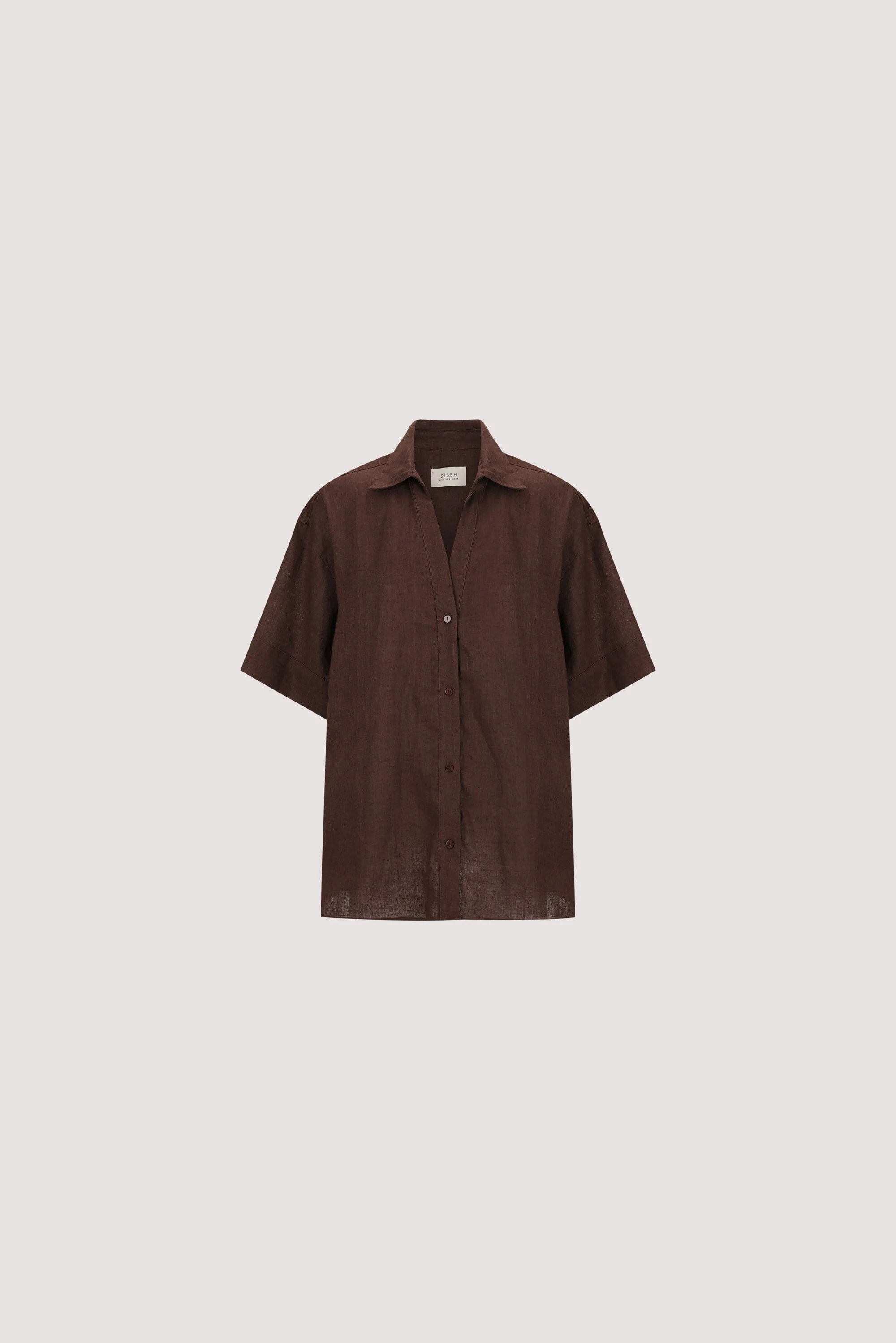 HELENA COCOA OVERSIZED LINEN SHIRT - Image 6