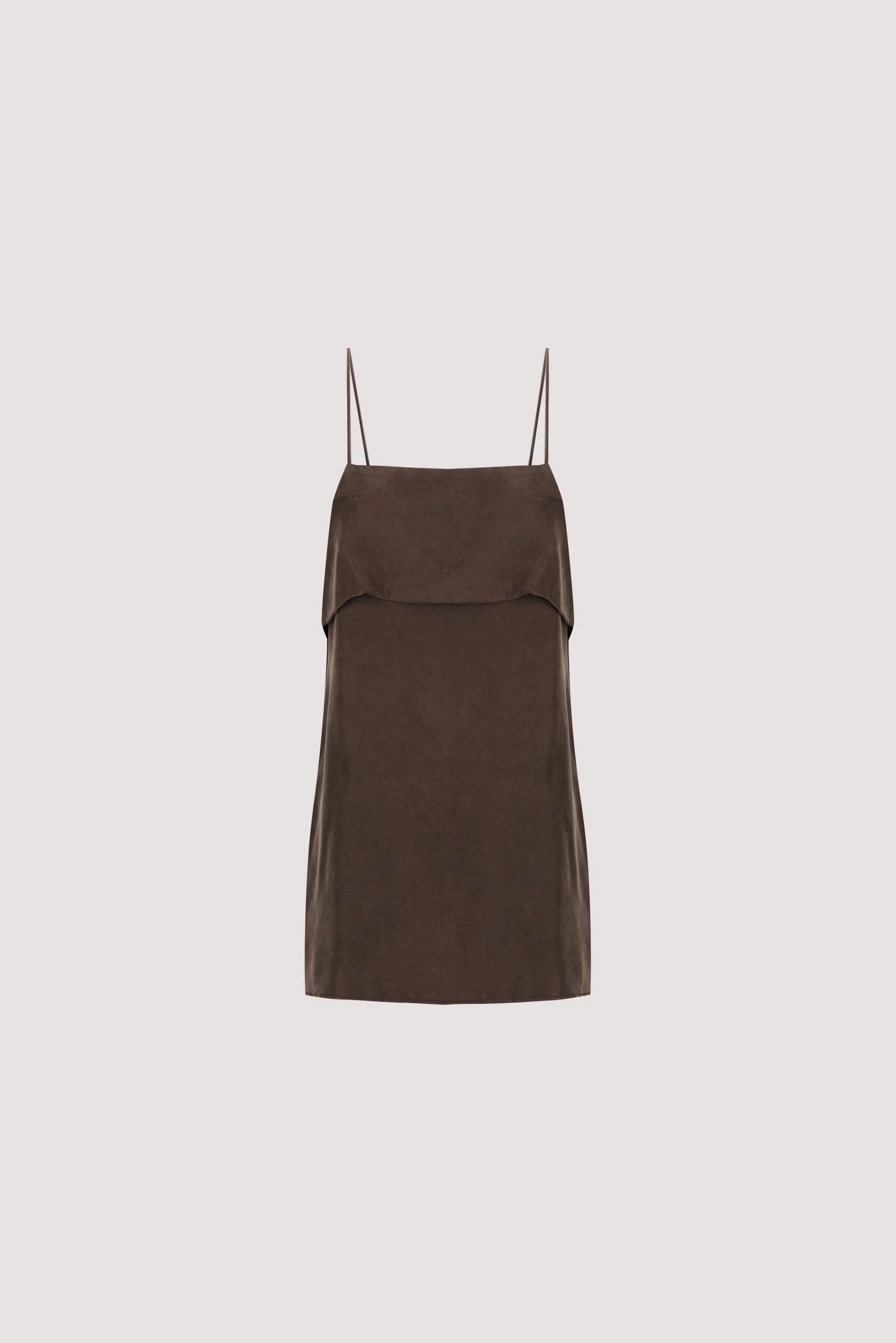 IDA BITTER CHOC SLEEVELESS FOLDOVER CAMI TOP - Image 8