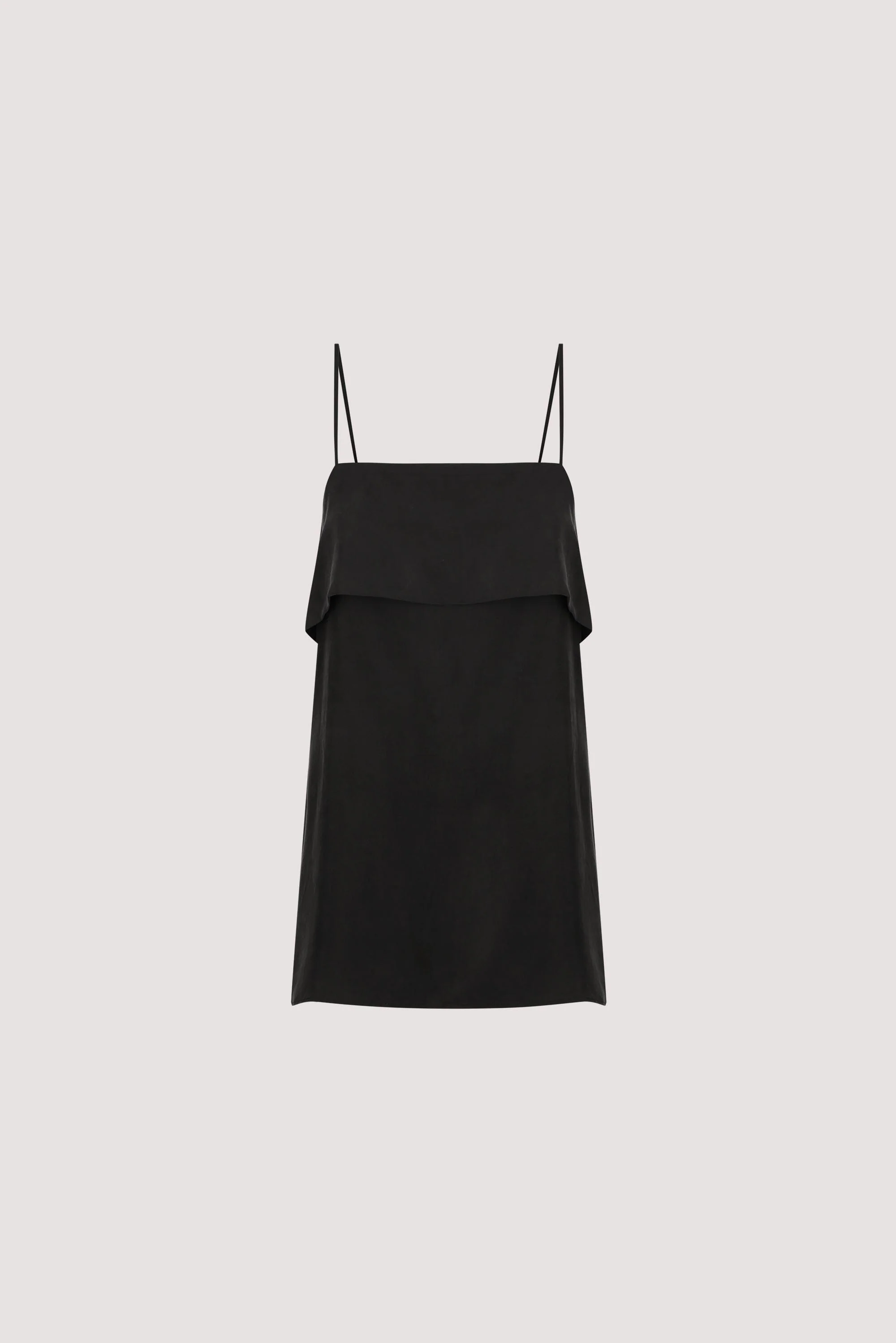 IDA BLACK SLEEVELESS FOLDOVER CAMI TOP - Image 8