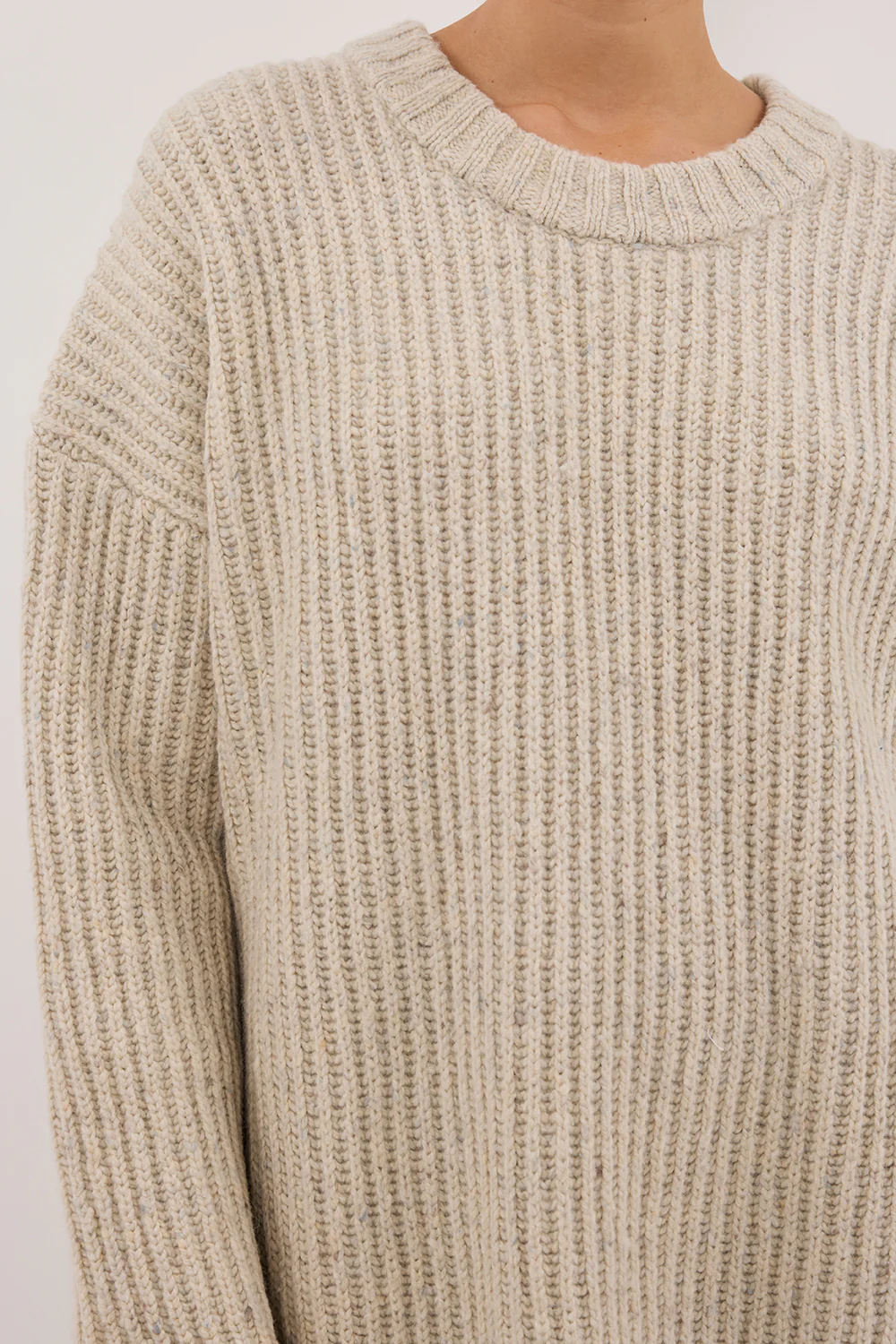 INDIA CREAM MARLE KNIT JUMPER - Image 5