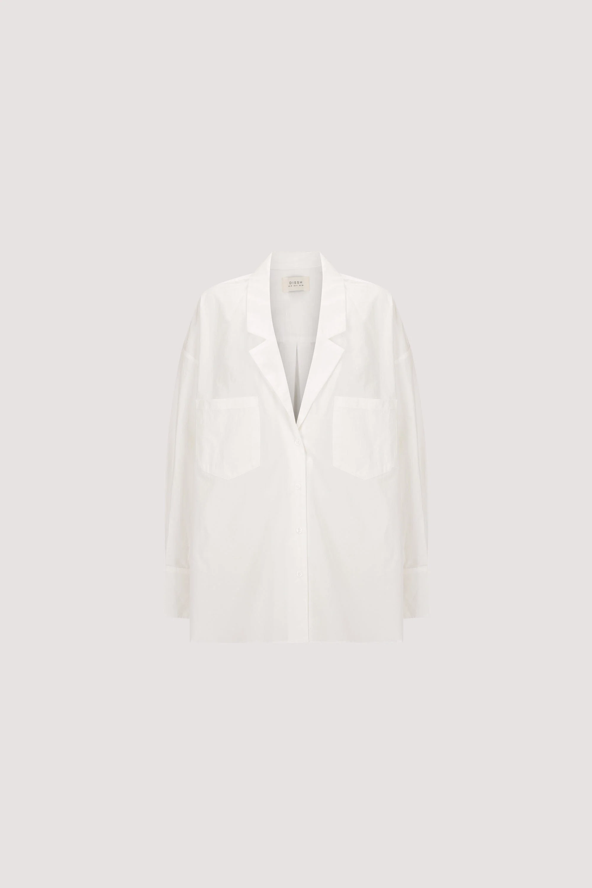 IRENE WHITE LONG SLEEVE NOTCH COLLAR SHIRT - Image 8