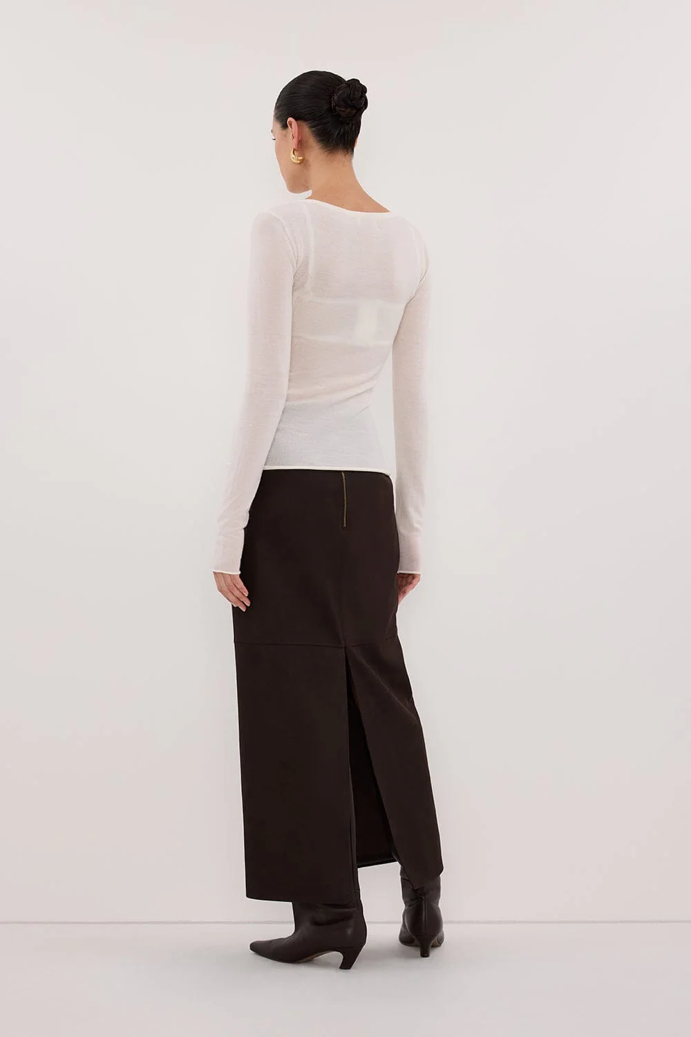 IVY OFF WHITE MERINO LONG SLEEVE TOP - Image 4
