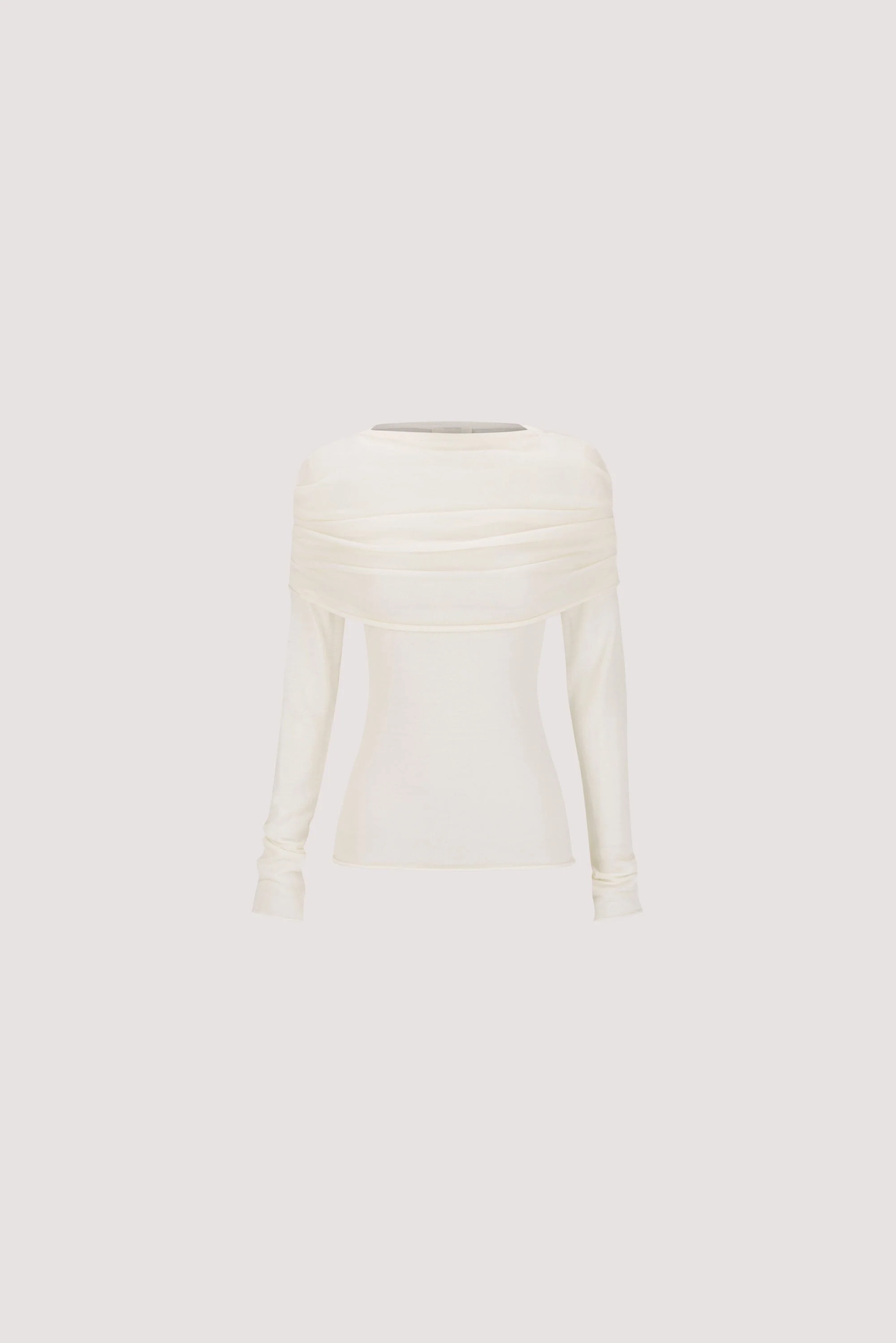 IVY OFF WHITE MERINO LONG SLEEVE TOP - Image 9