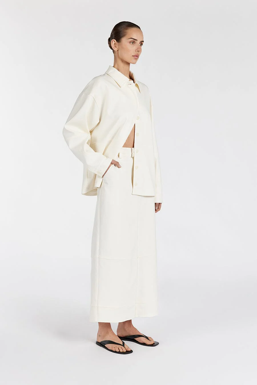 JAC CREAM MIDI SKIRT - Image 3