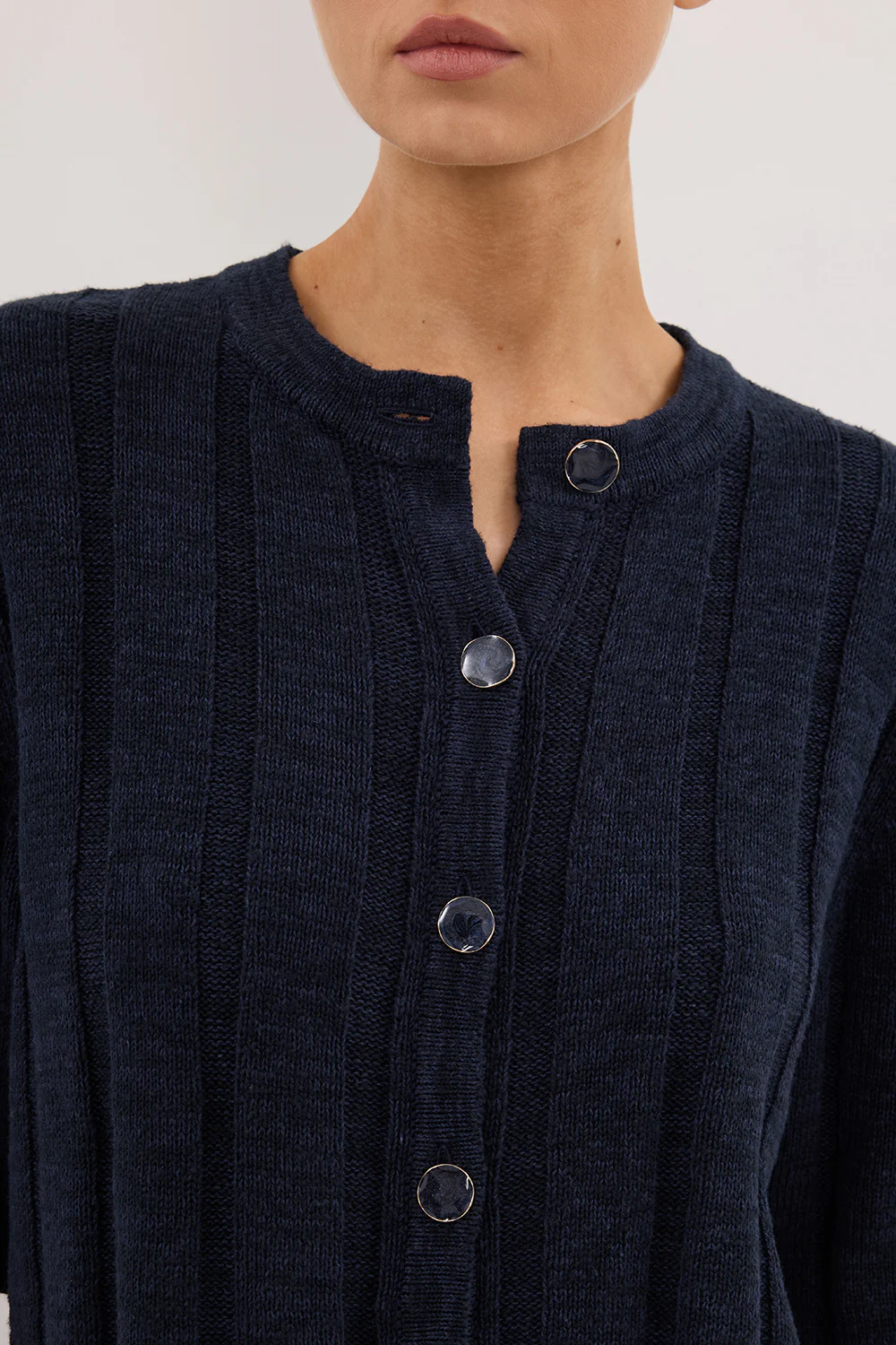 JAZZ INDIGO BUTTON KNIT SHIRT - Image 5