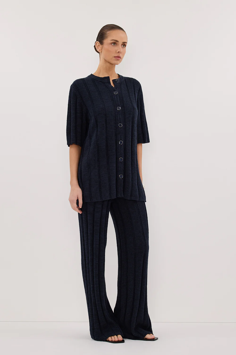 JAZZ INDIGO WIDE LEG KNIT PANT - Image 3