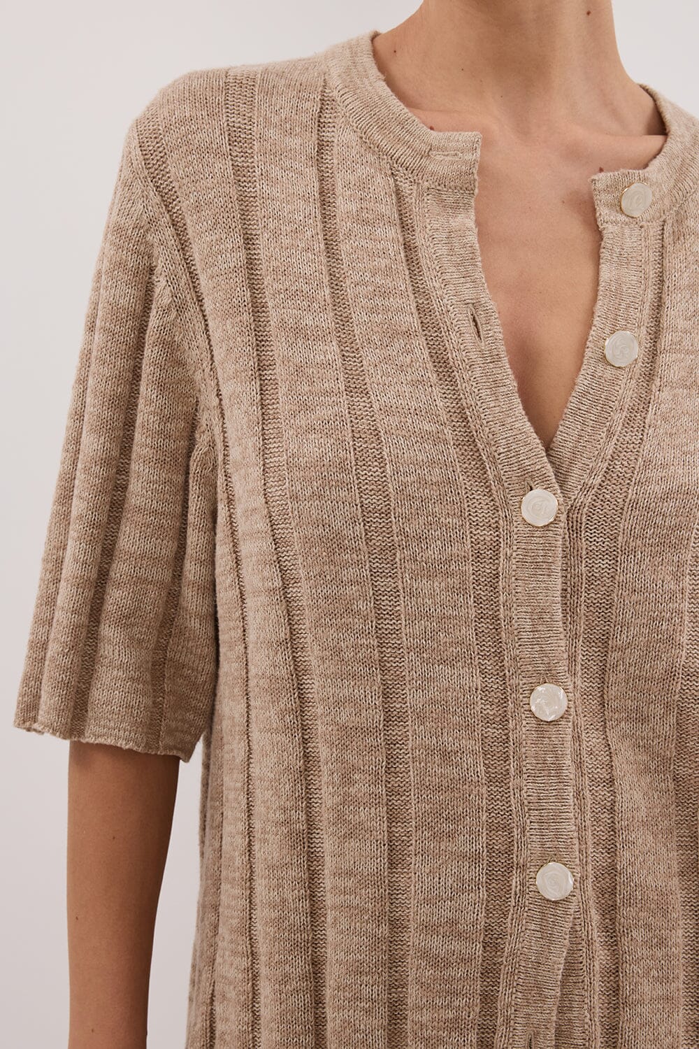 JAZZ NATURAL BUTTON KNIT SHIRT - Image 5