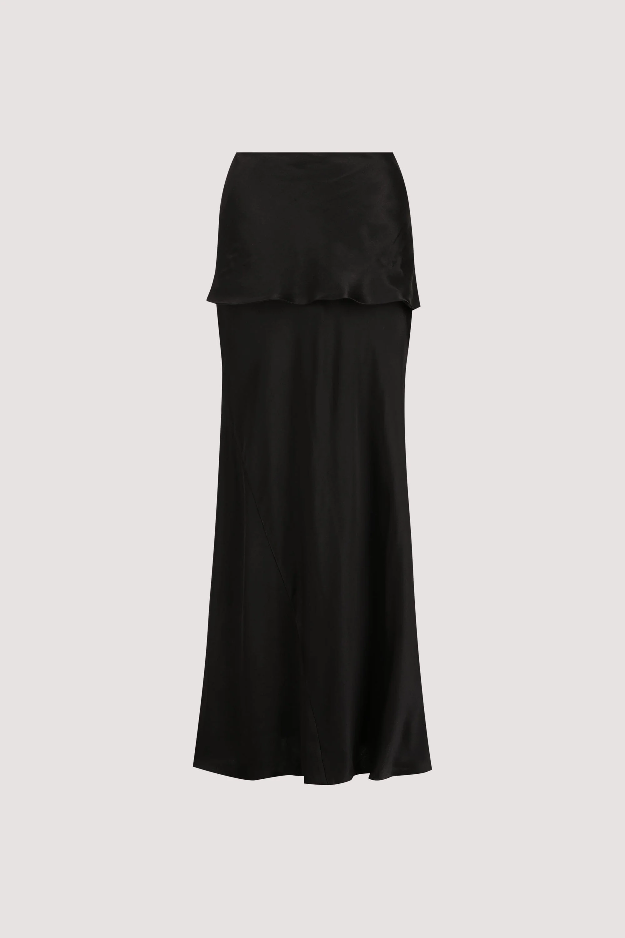 JELENA BLACK SATIN OVERLAY MAXI SKIRT - Image 8