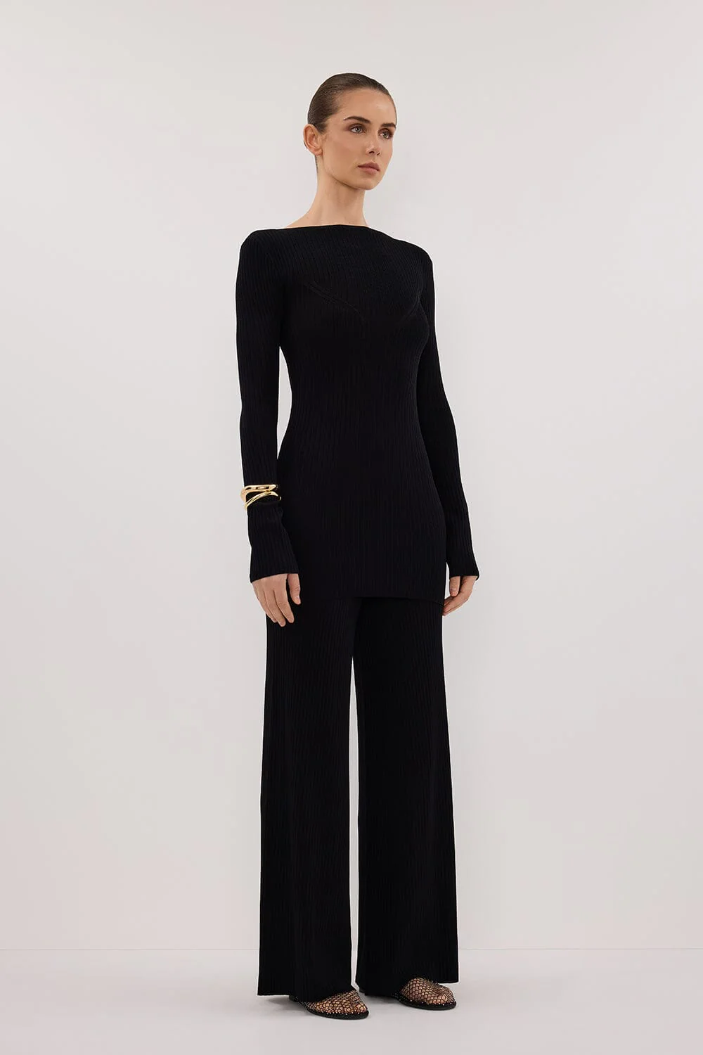 JOY BLACK KNIT PANT - Image 3