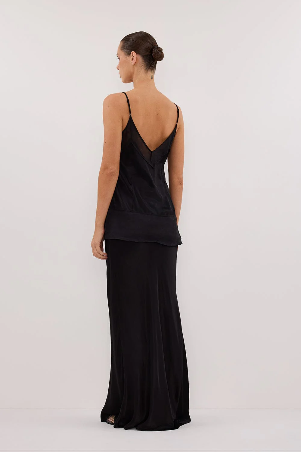 JUDE BLACK SATIN RAMIE CAMI TOP - Image 4