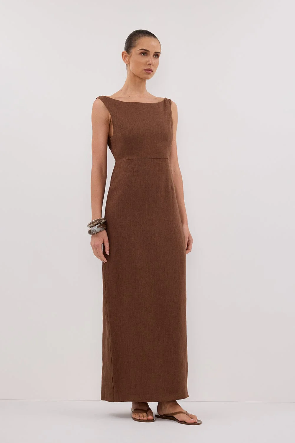 JULE FONDANT LINEN MIDI DRESS - Image 3