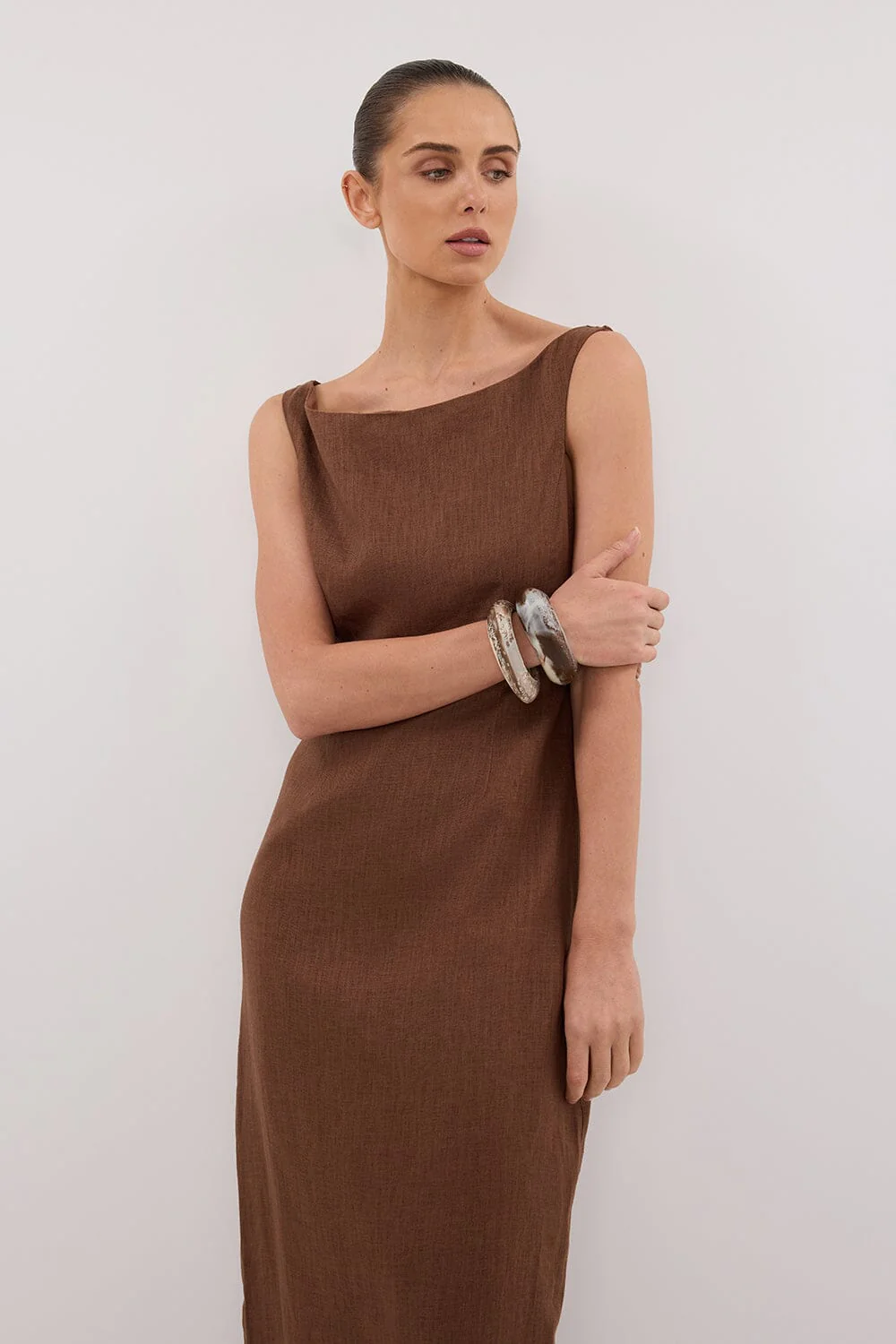 JULE FONDANT LINEN MIDI DRESS - Image 6