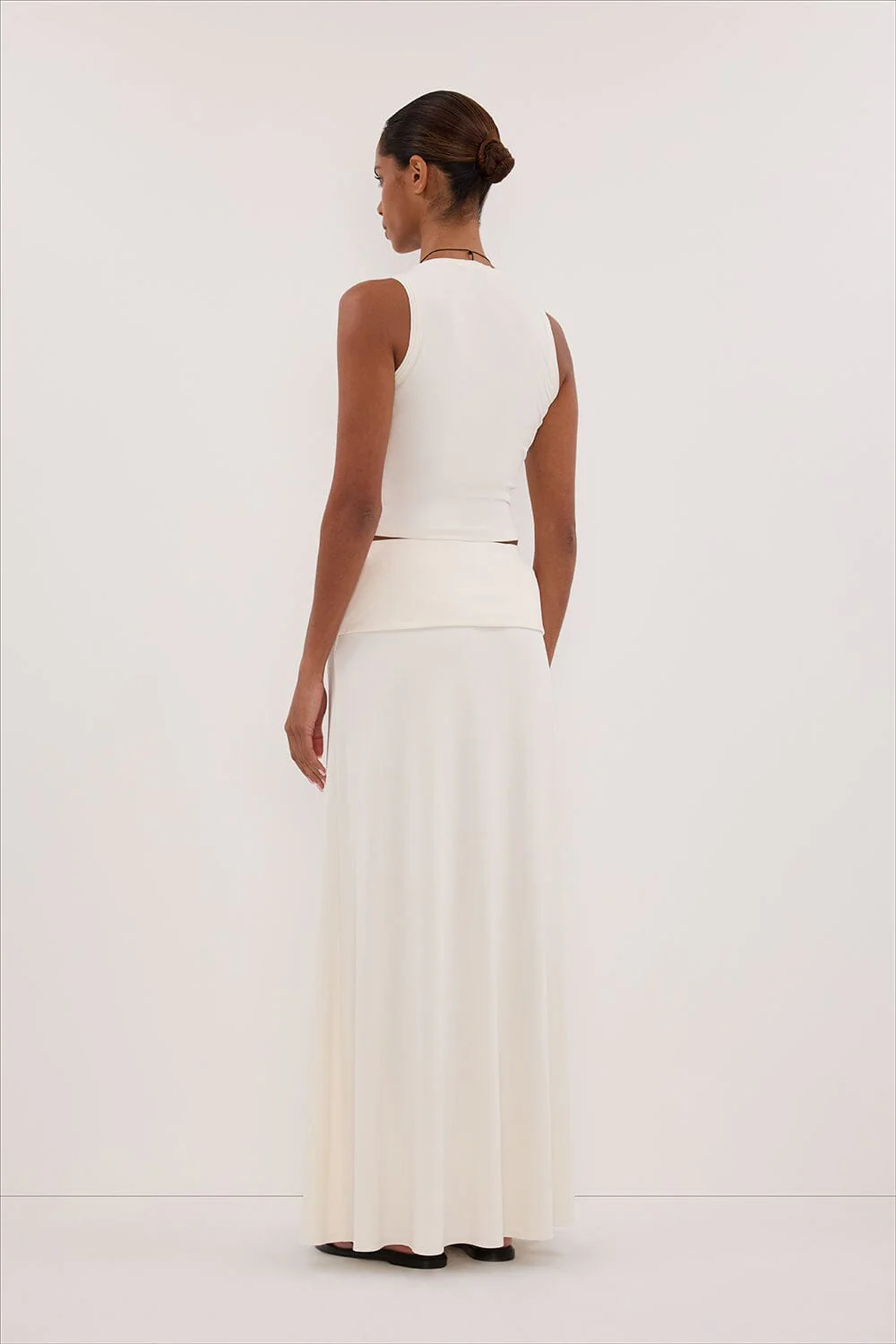 JULIE OFF WHITE MODAL BLEND SLEEVELESS TANK TOP - Image 5