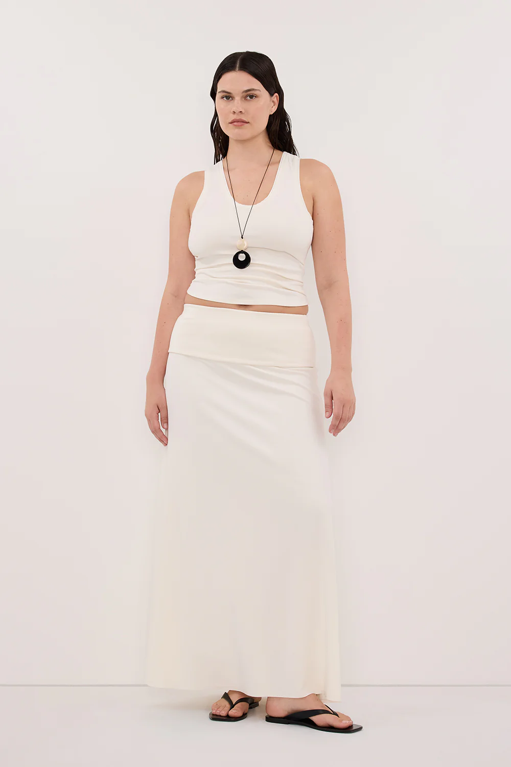 JULIE OFF WHITE MODAL BLEND SLEEVELESS TANK TOP - Image 7