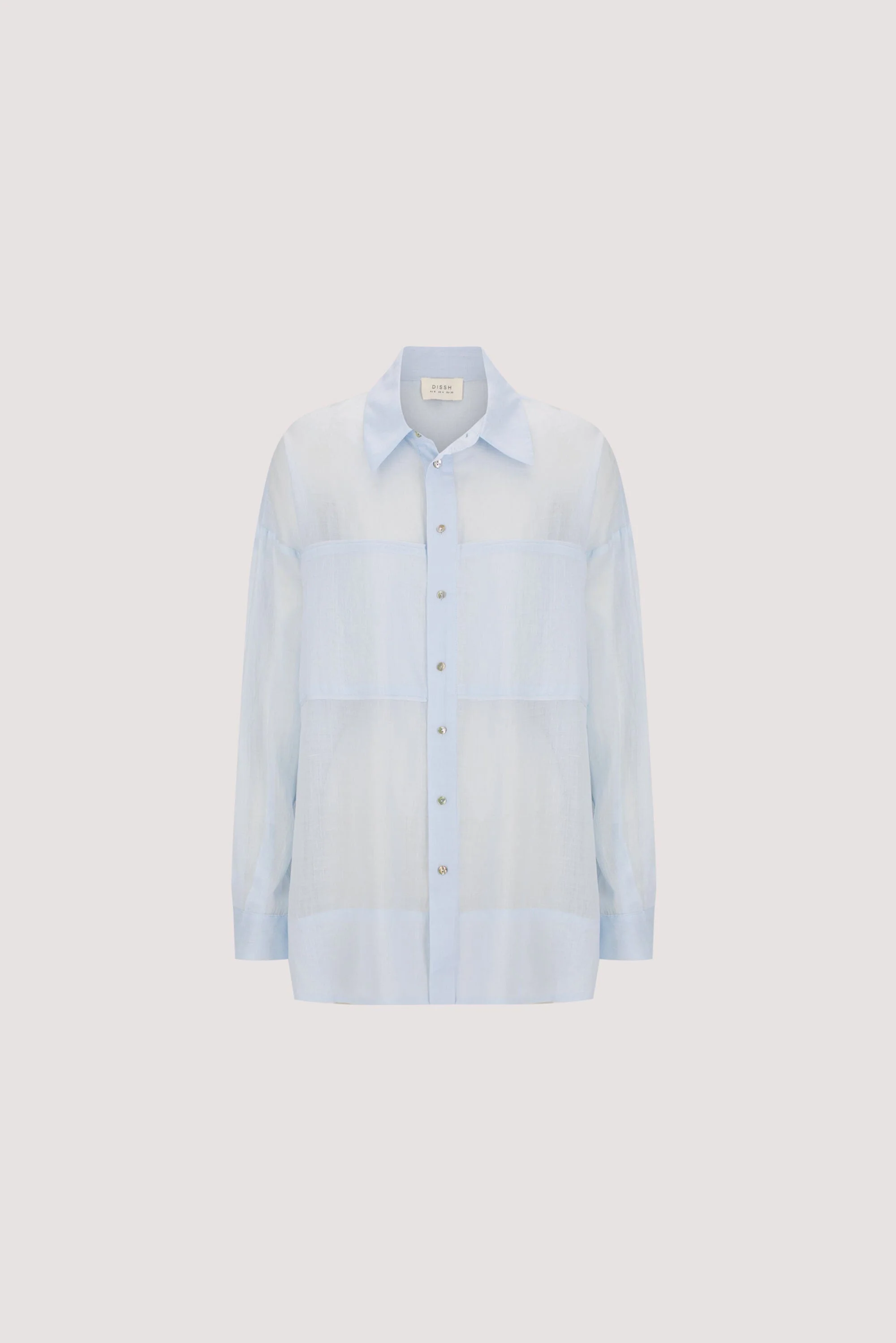 KAI CORNFLOWER OVERSIZED RAMIE LONG SLEEVE SHIRT - Image 6