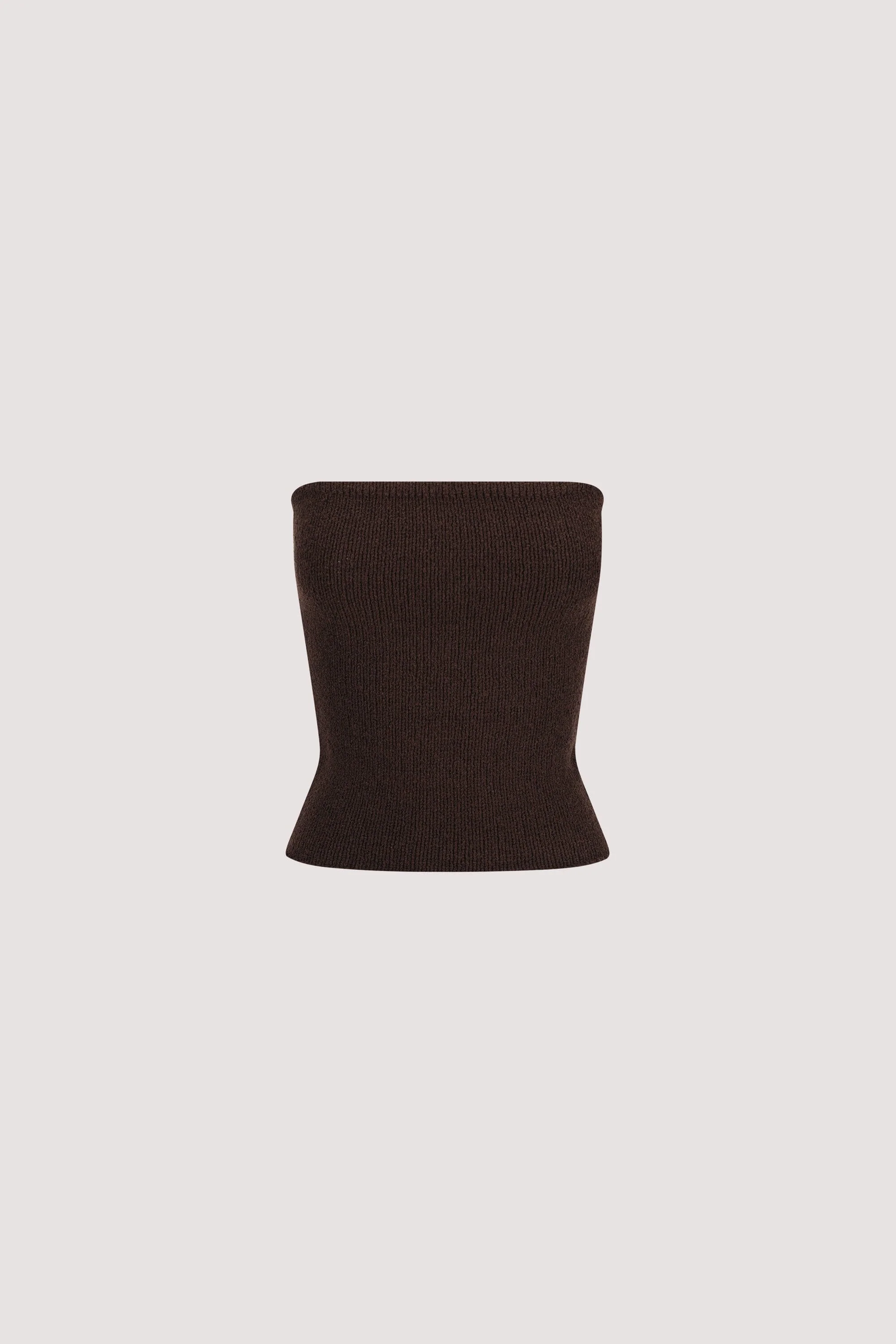 KARA CHOC STRAPLESS BANDEAU KNIT TOP - Image 6
