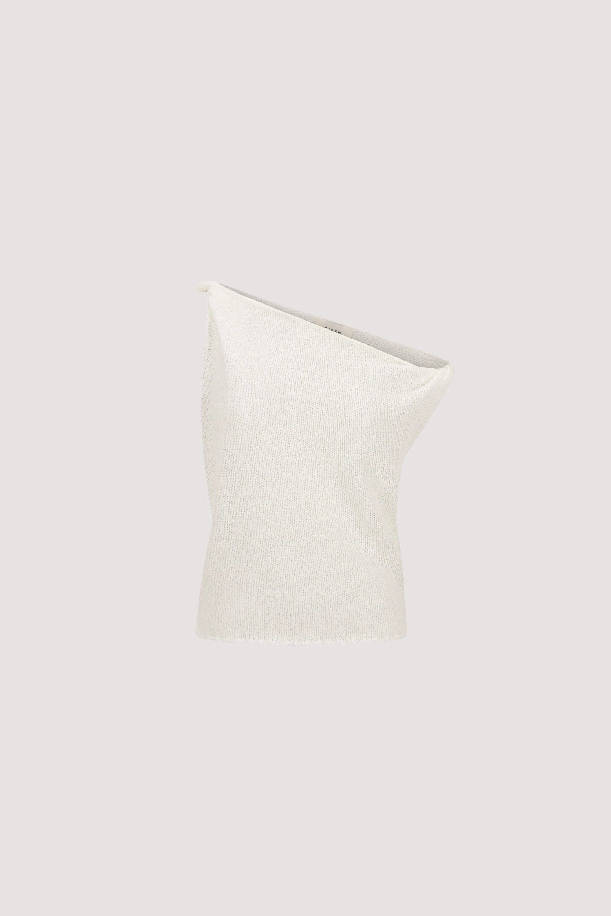 KARA OFF WHITE ASYM KNIT TOP - Image 6