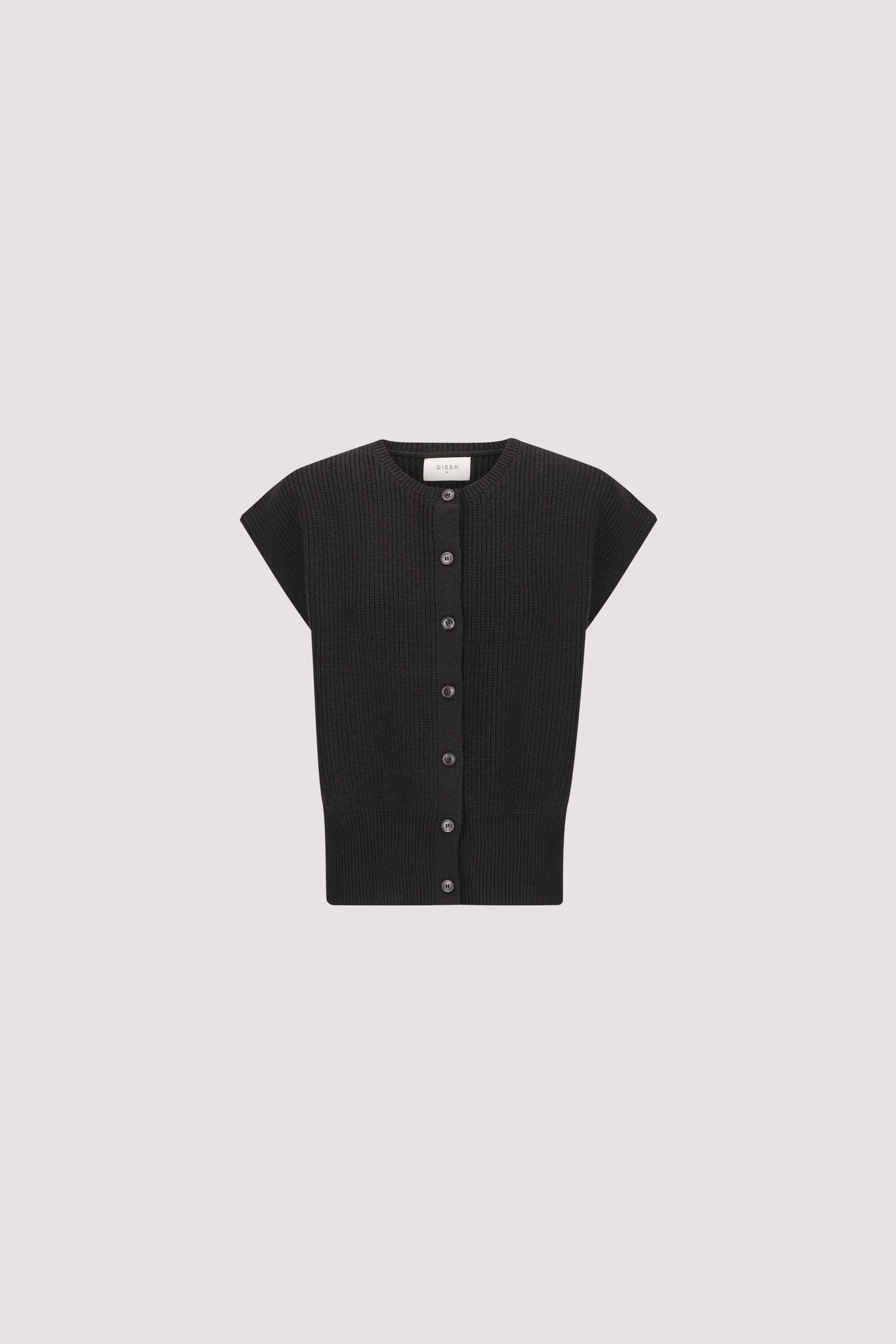 KATE BLACK KNIT VEST - Image 7