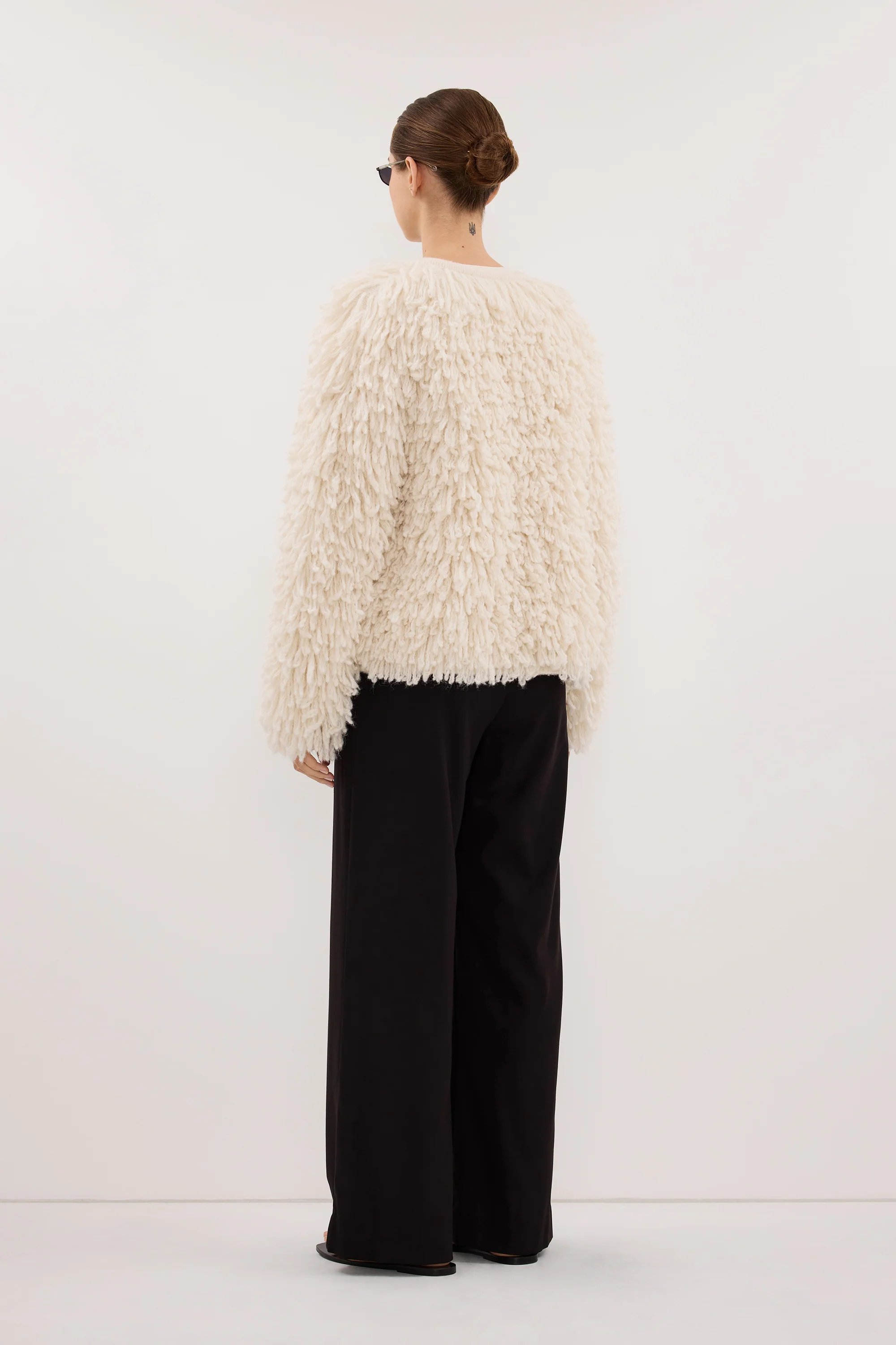 LANA CREAM LONGLINE KNIT CARDIGAN - Image 4