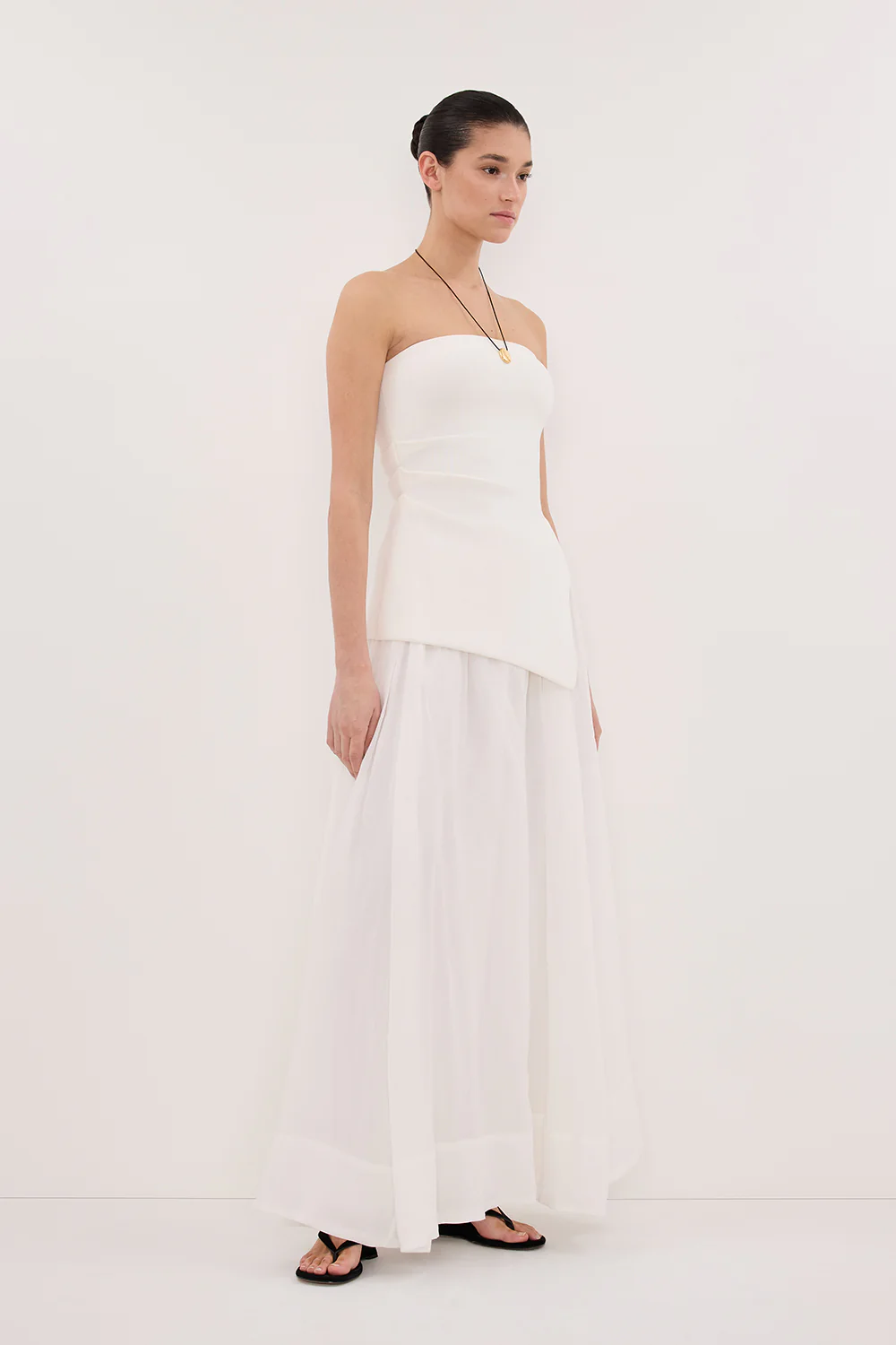 LAYNE WHITE RAMIE MAXI SKIRT - Image 4