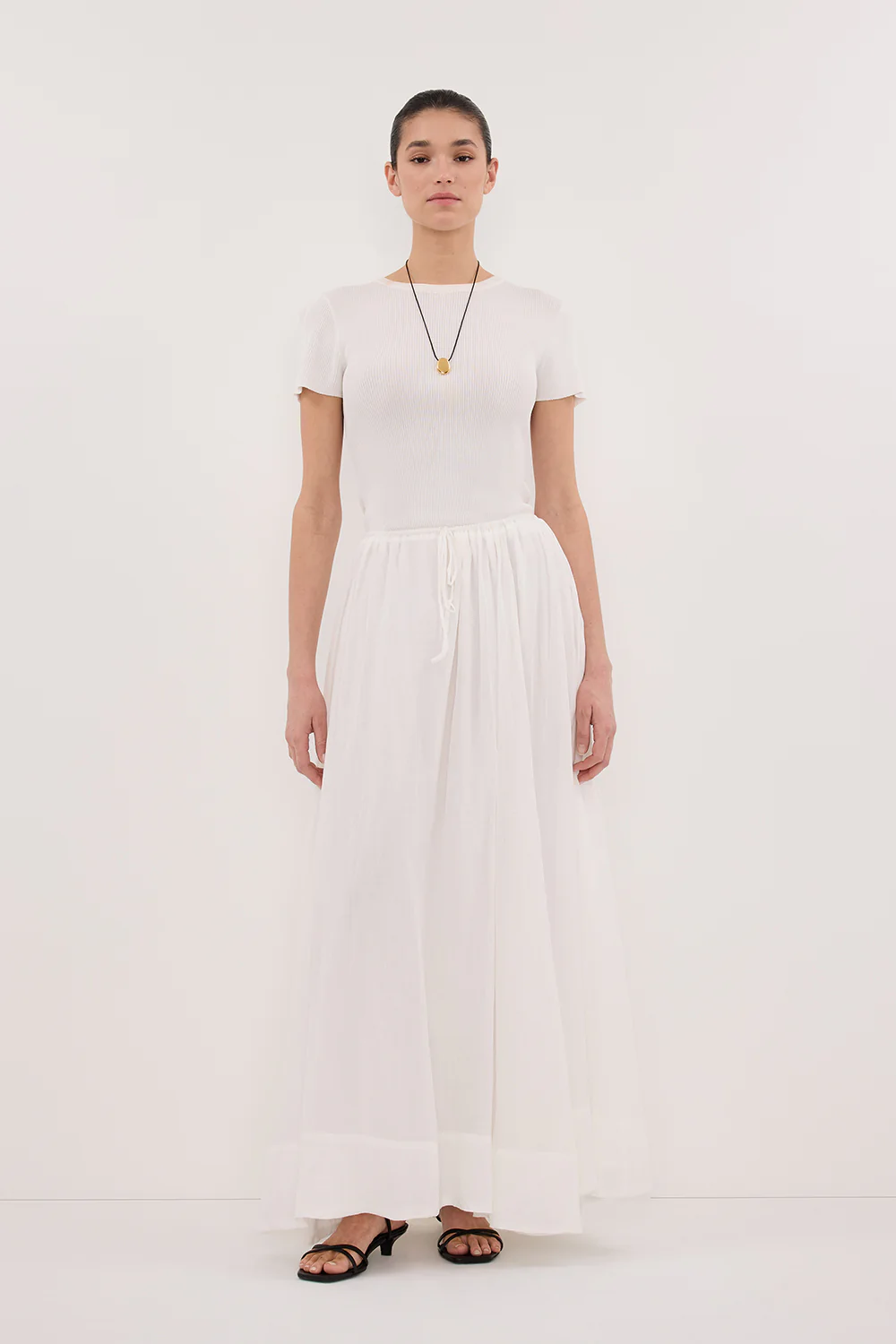 LAYNE WHITE RAMIE MAXI SKIRT - Image 6
