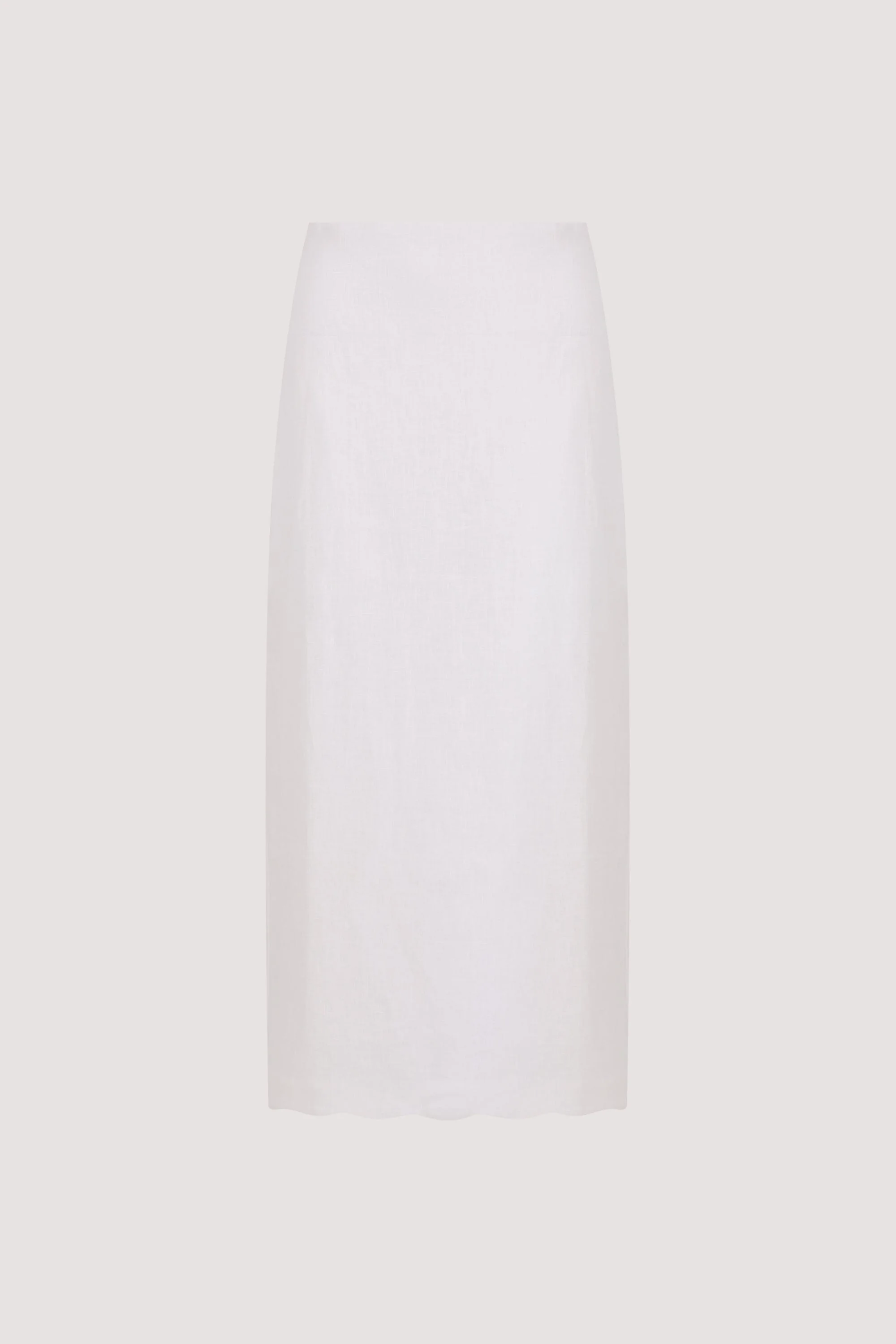LELA WHITE LINEN MIDI SKIRT - Image 6
