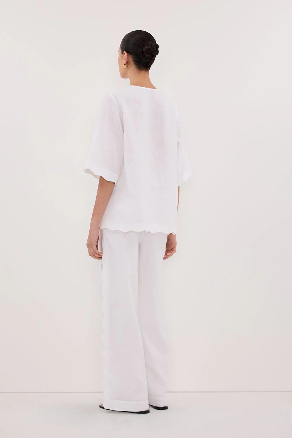 LELA WHITE LINEN PANT - Image 4
