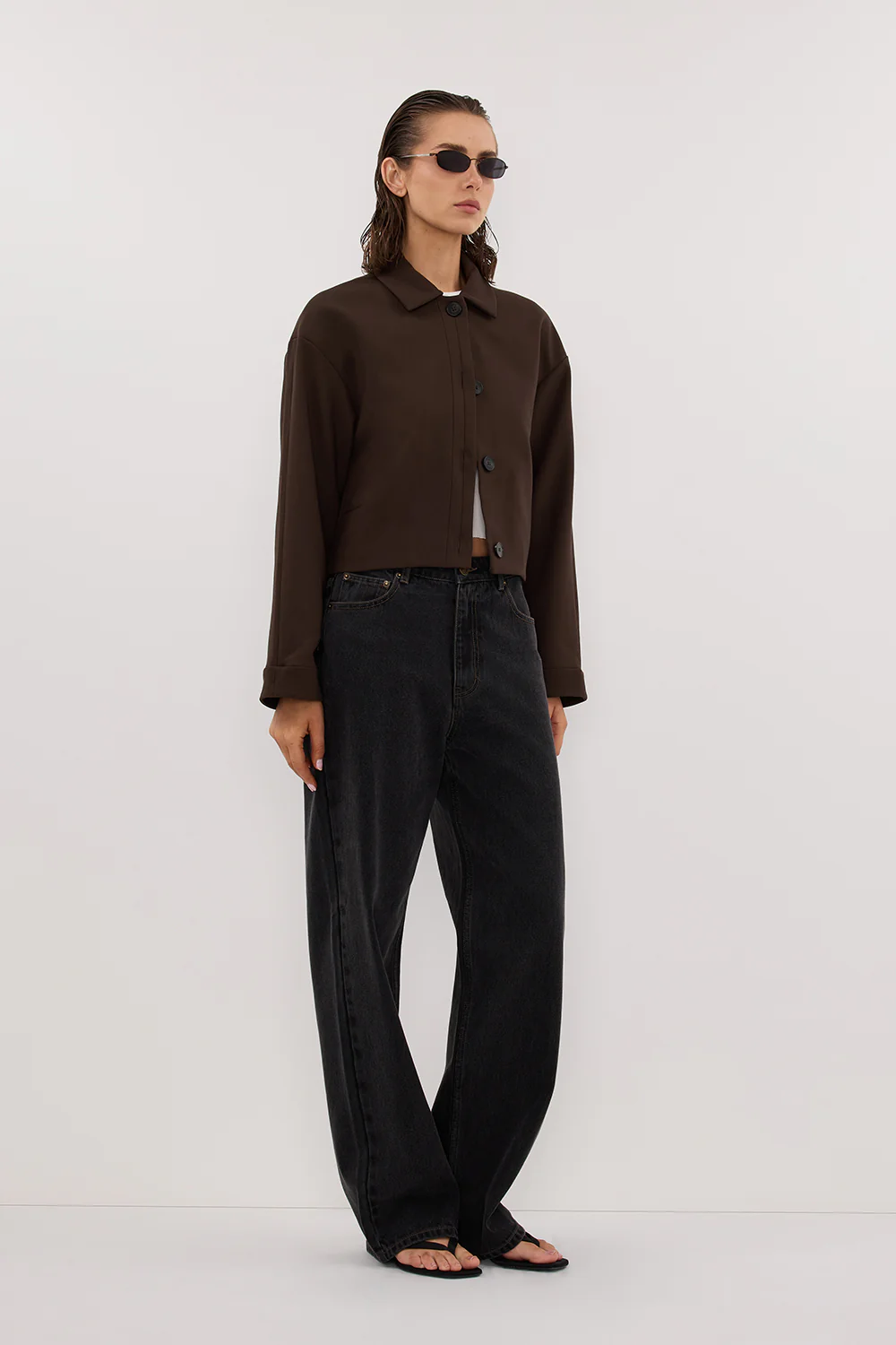 LEX DARK CLOVER CROPPED JACKET - Image 3