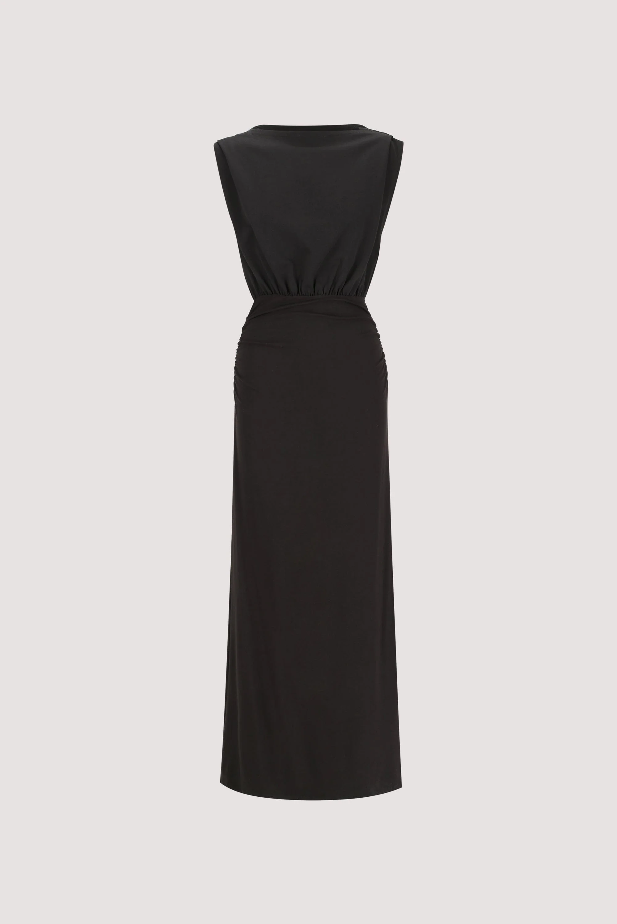 LIORA BLACK SLEEVELESS MAXI DRESS - Image 5