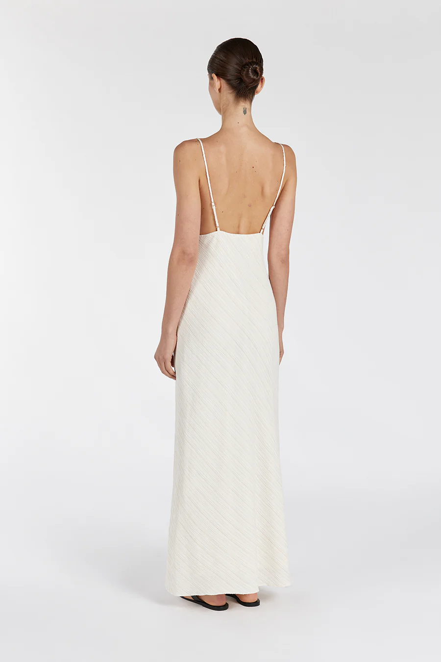 LOZ CREAM SLIP MIDI DRESS - Image 4