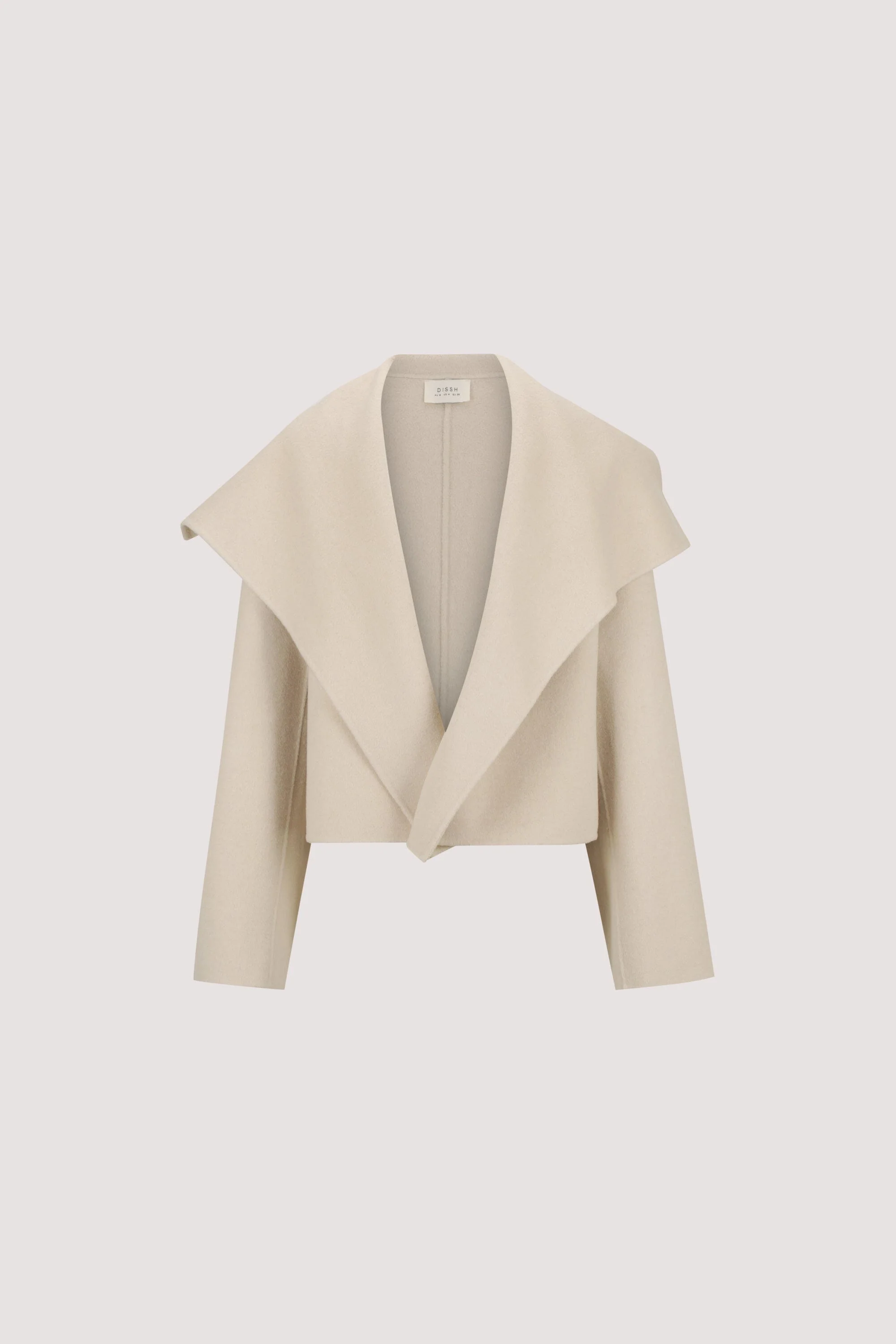 LUCIA BONE CROPPED WOOL BLEND TRENCH COAT - Image 7