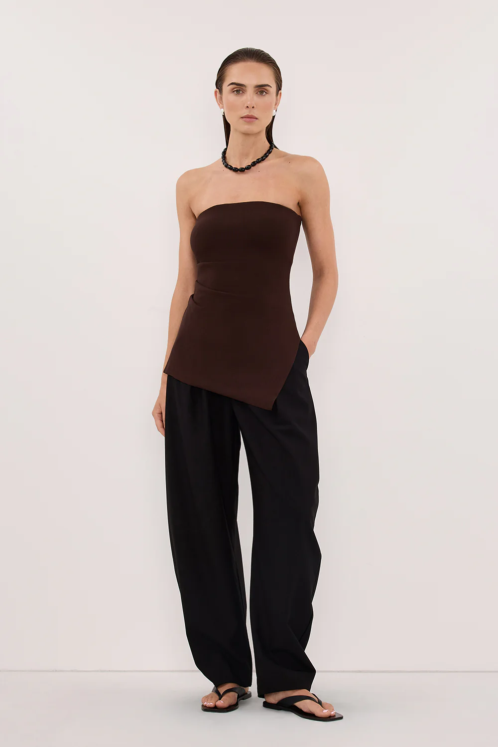 LUKE CHOC LONGLINE BANDEAU TOP - Image 7