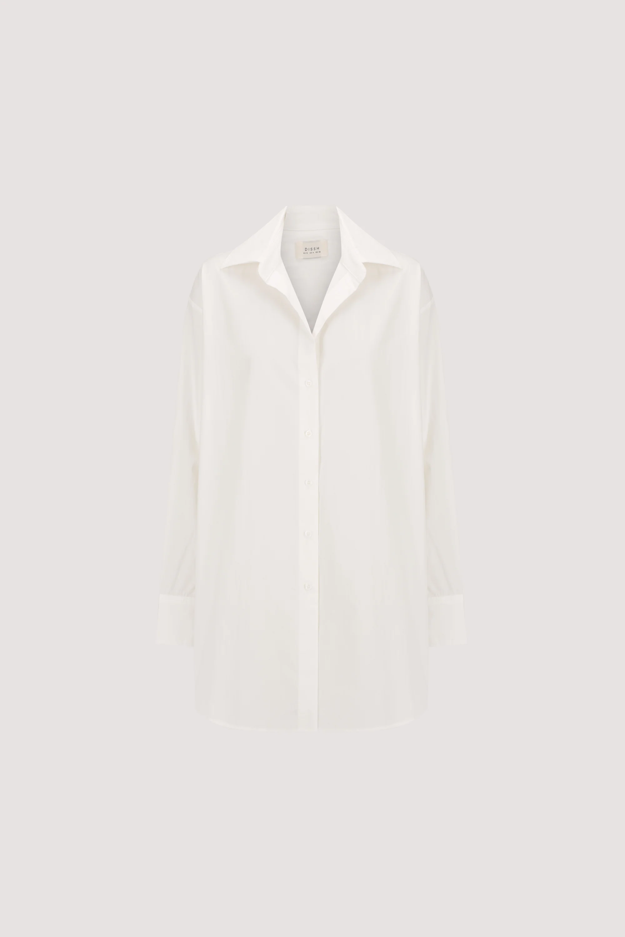 LULU LONGLINE WHITE COTTON SHIRT - Image 7