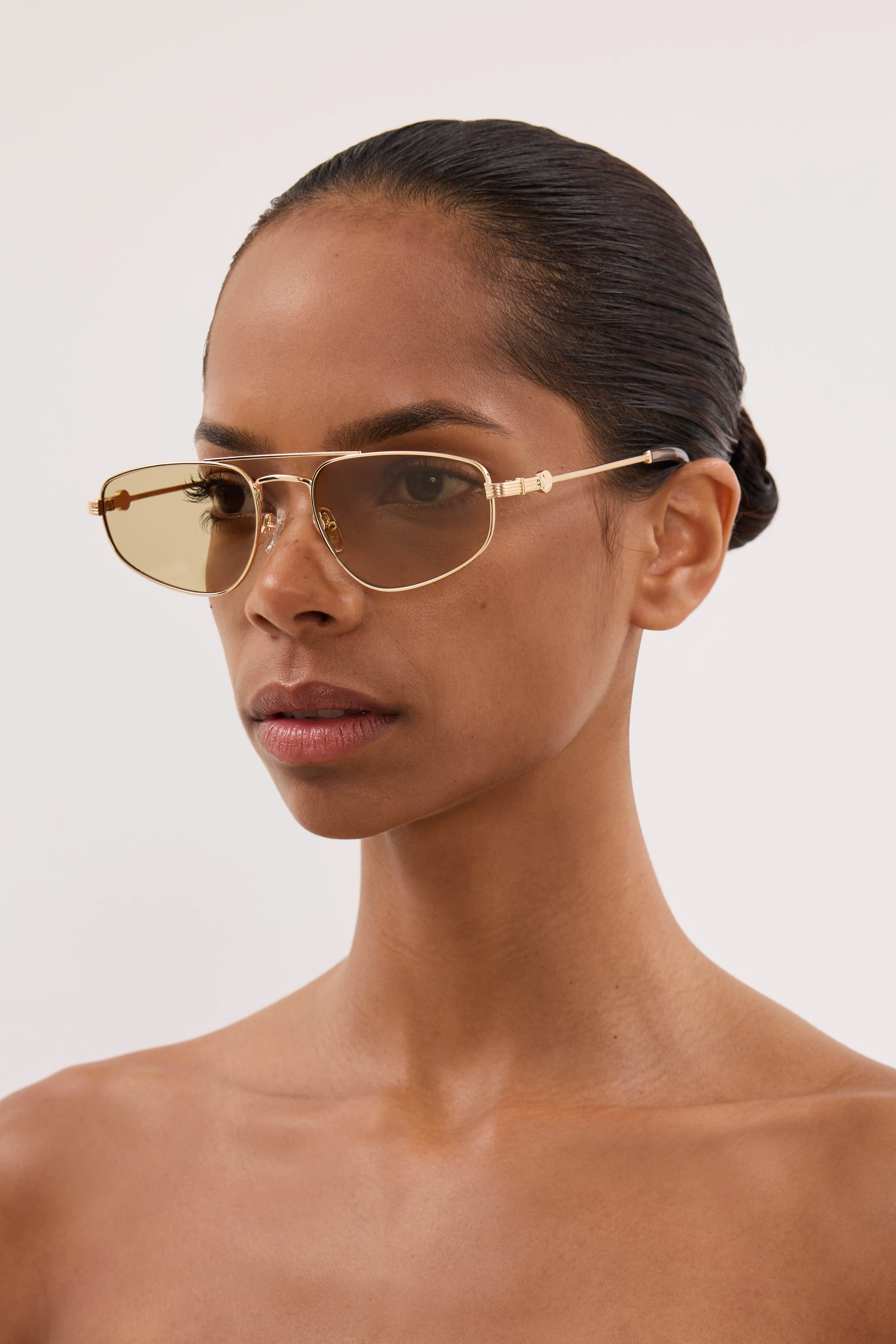 LUV LOU THE HARVEY SUNGLASSES MUSTARD - Image 2